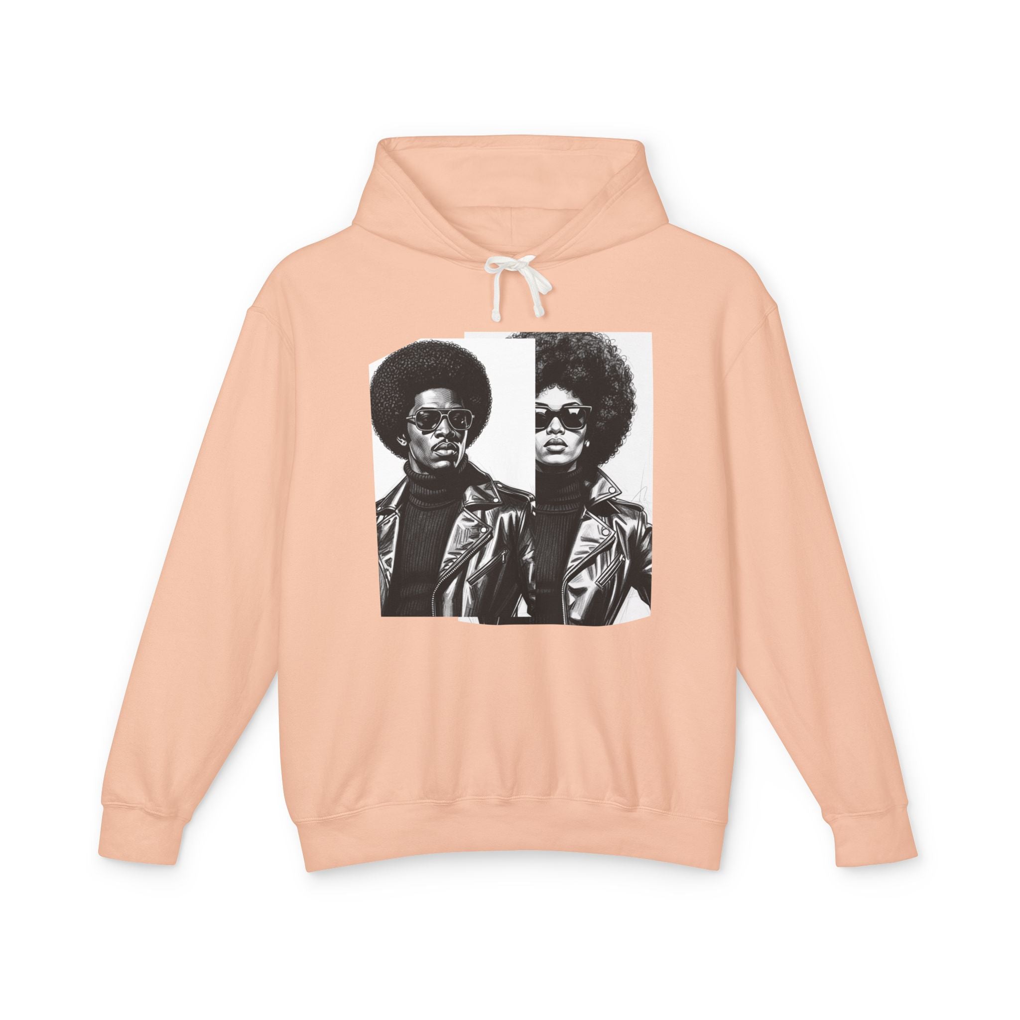 70s Black Couple Portrait - African American Pride Hoodie