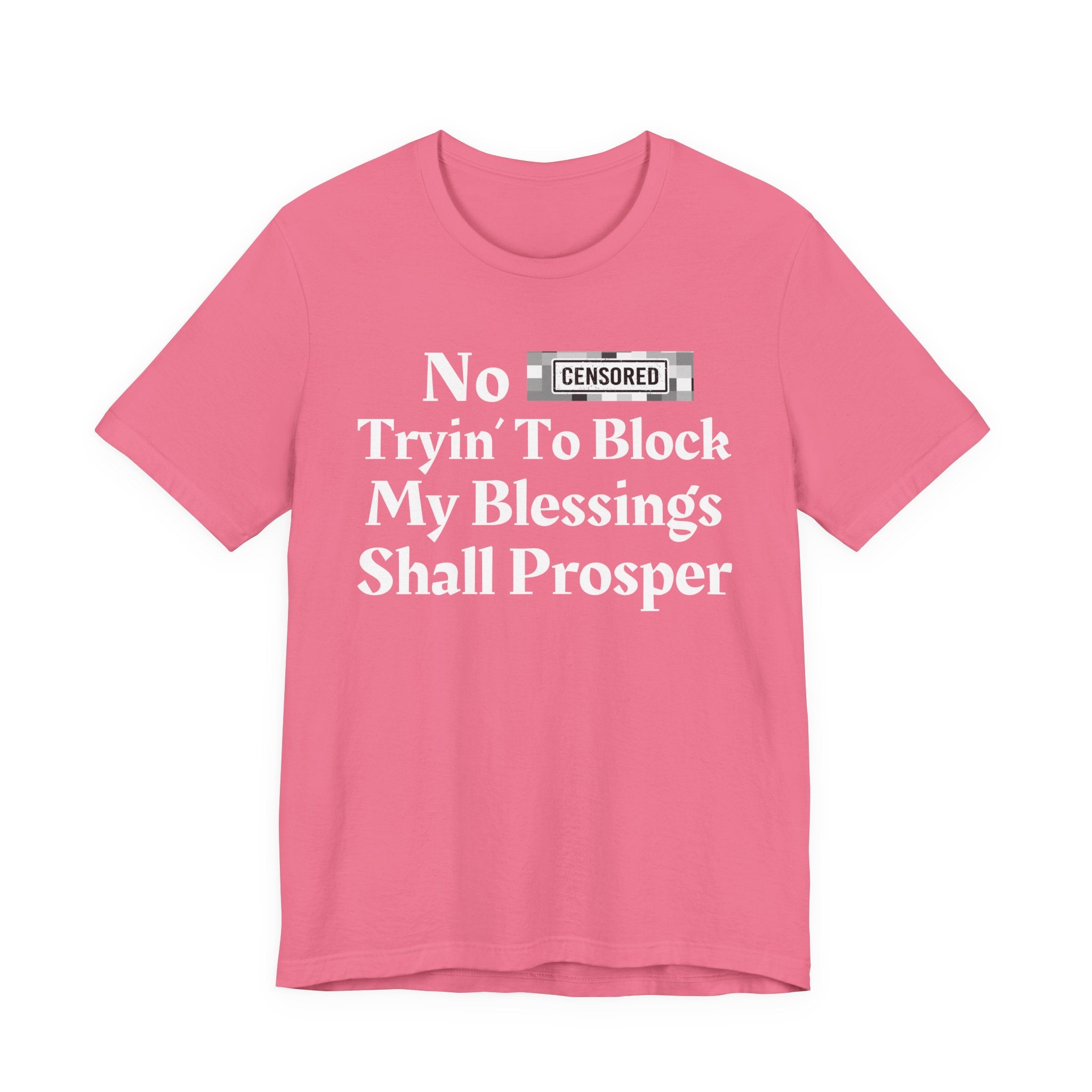 No Bitch Tryin' To Block My Blessings Shall Prosper — Bold Christian Statement T-Shirt
