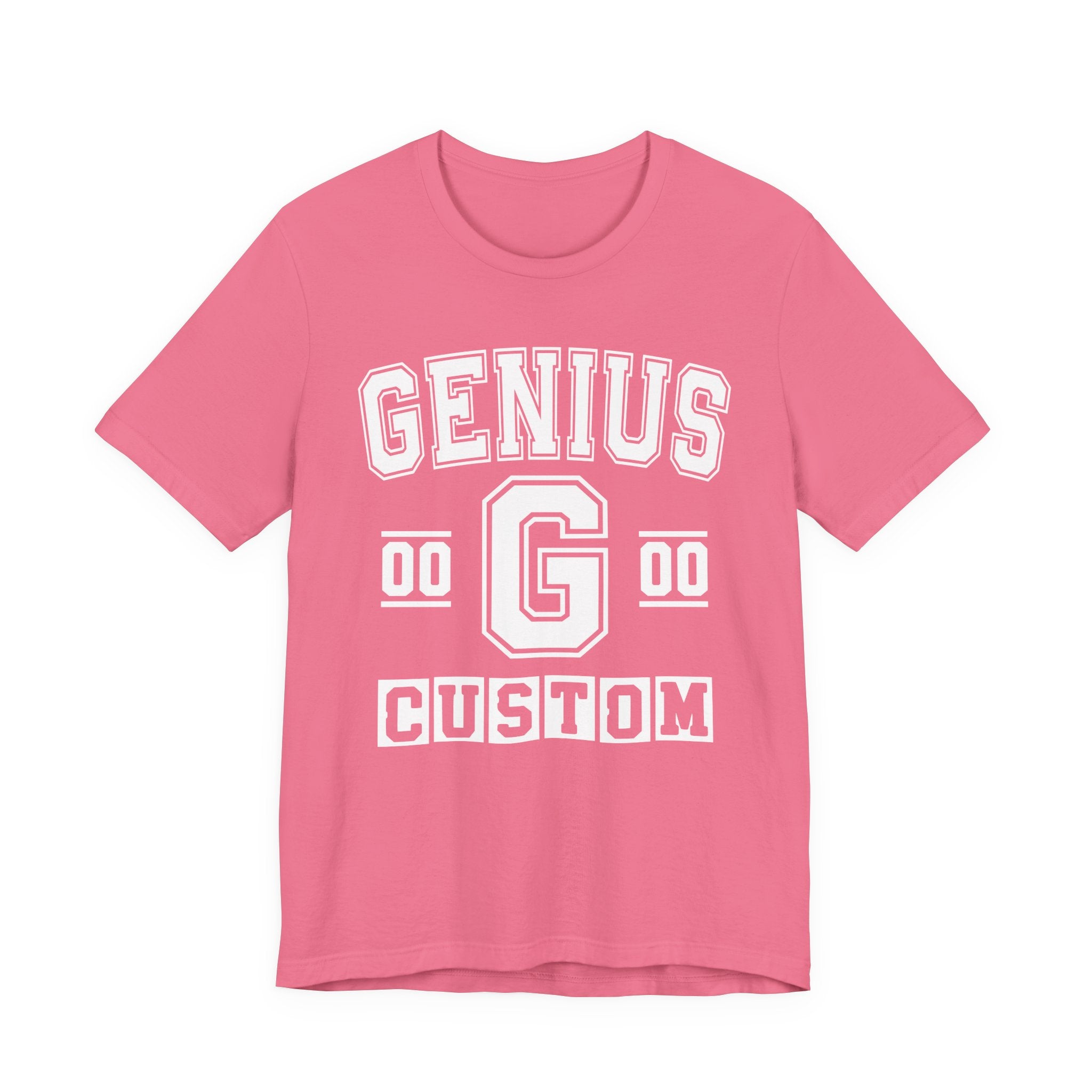 Custom Genius Varsity T-Shirt — Customize Birthday Day/Month/Year — Customize Season/nation/Society