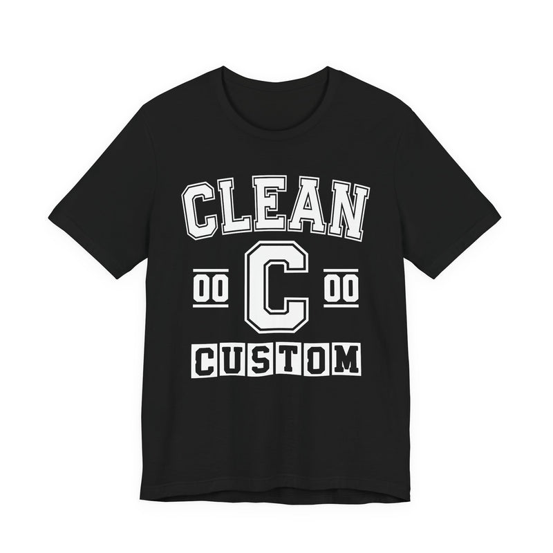 Custom Clean Varsity T-Shirt — Customize Birthday Day/Month/Year — Customize Season/nation/Society