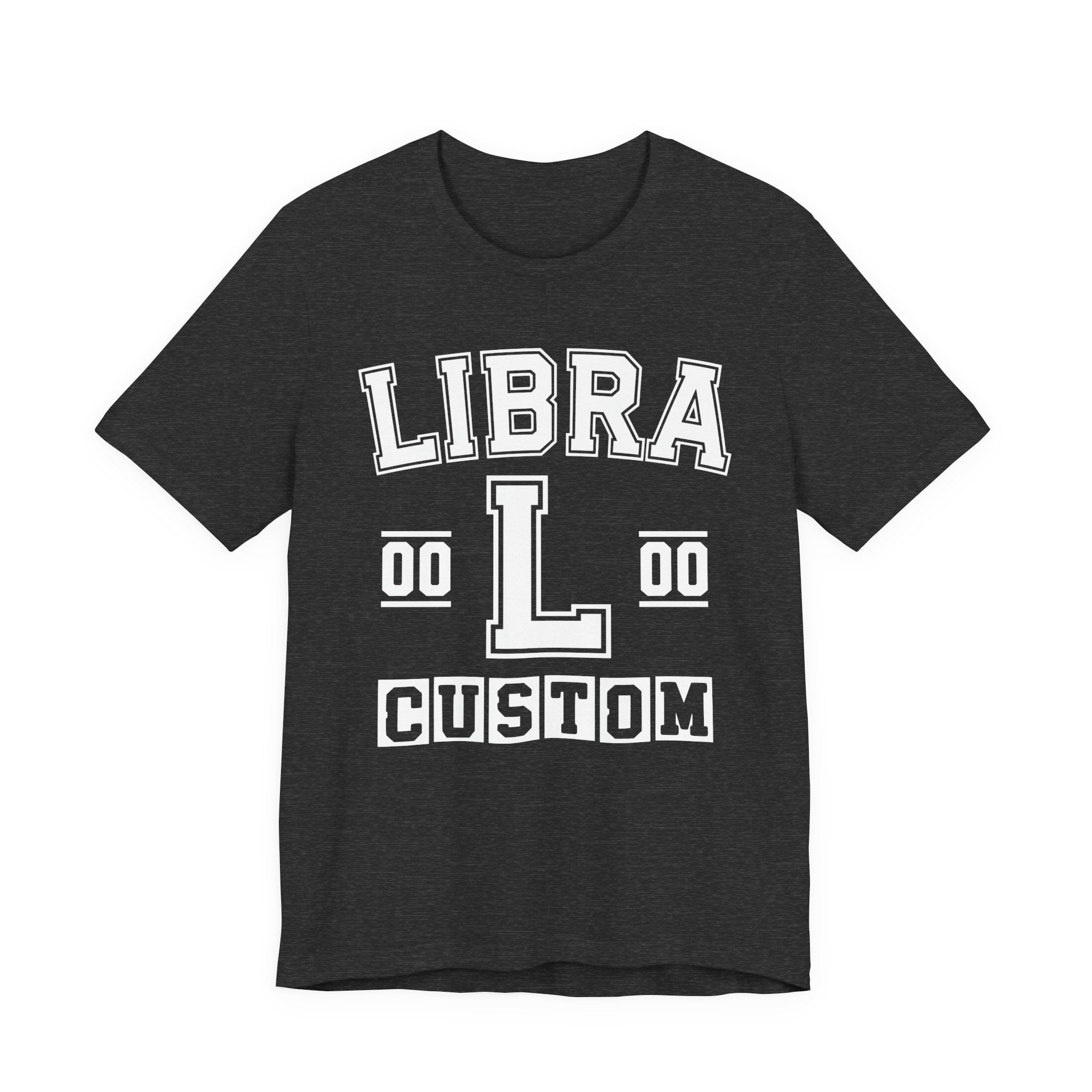 Custom Libra Varsity Tee Shirt — Customize Birthday Day/Month/Year - Customize Season/nation/Society