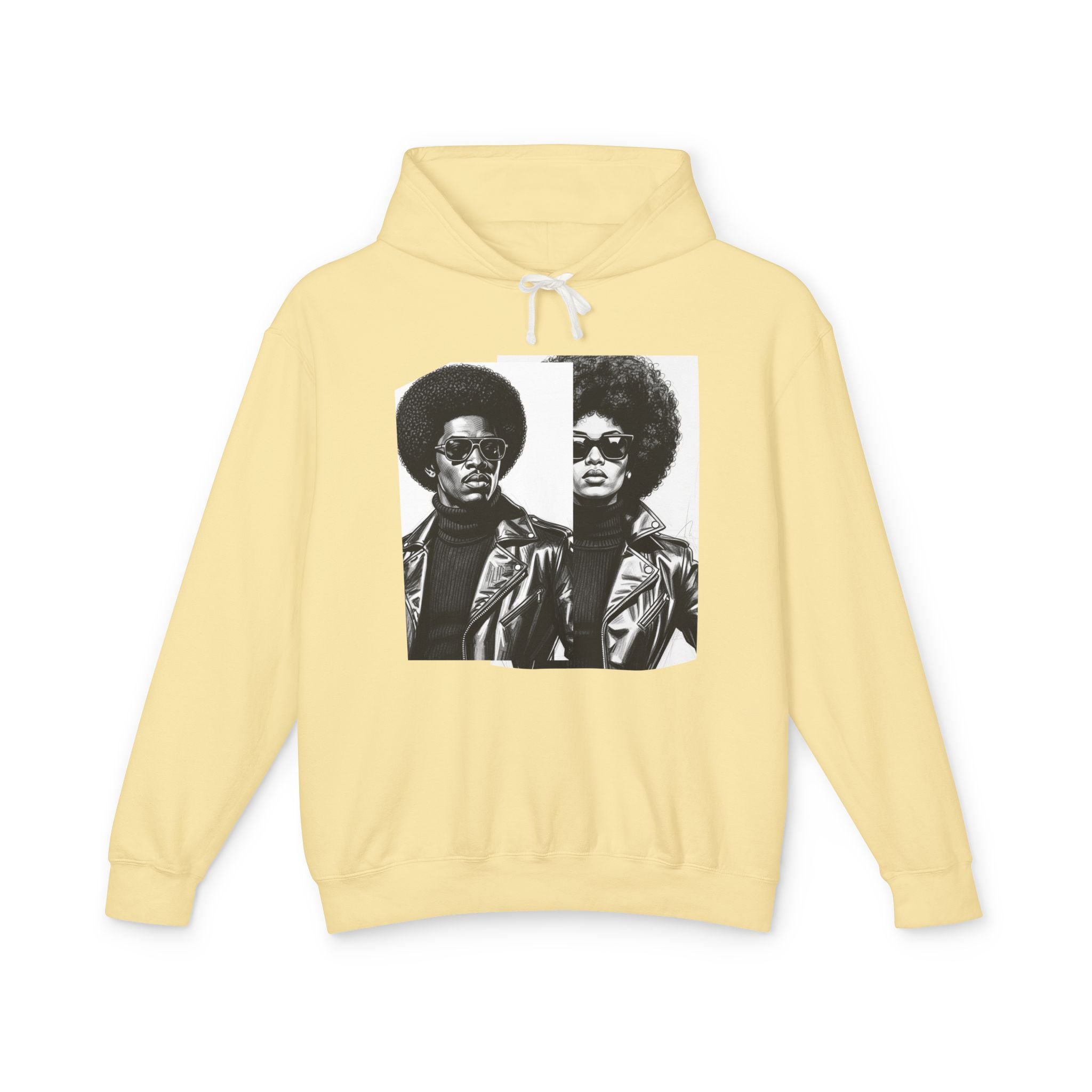 70s Black Couple Portrait - African American Pride Hoodie