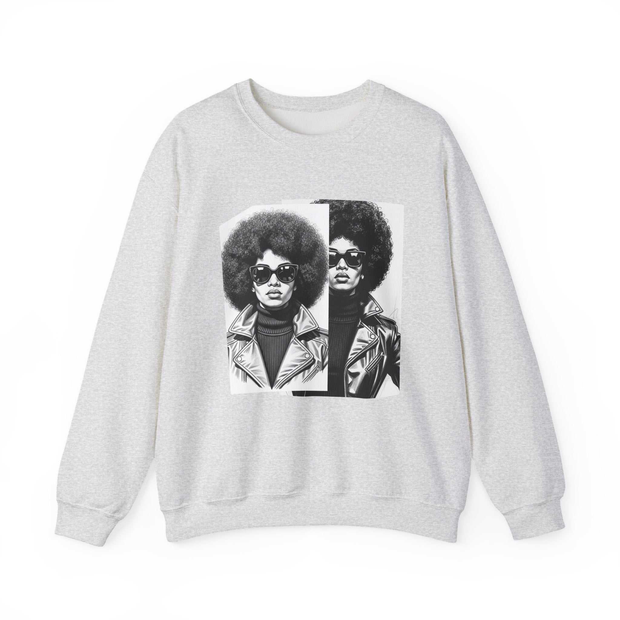 70s Portrait Of Black Woman - African American Woman Pride Sweatshirt