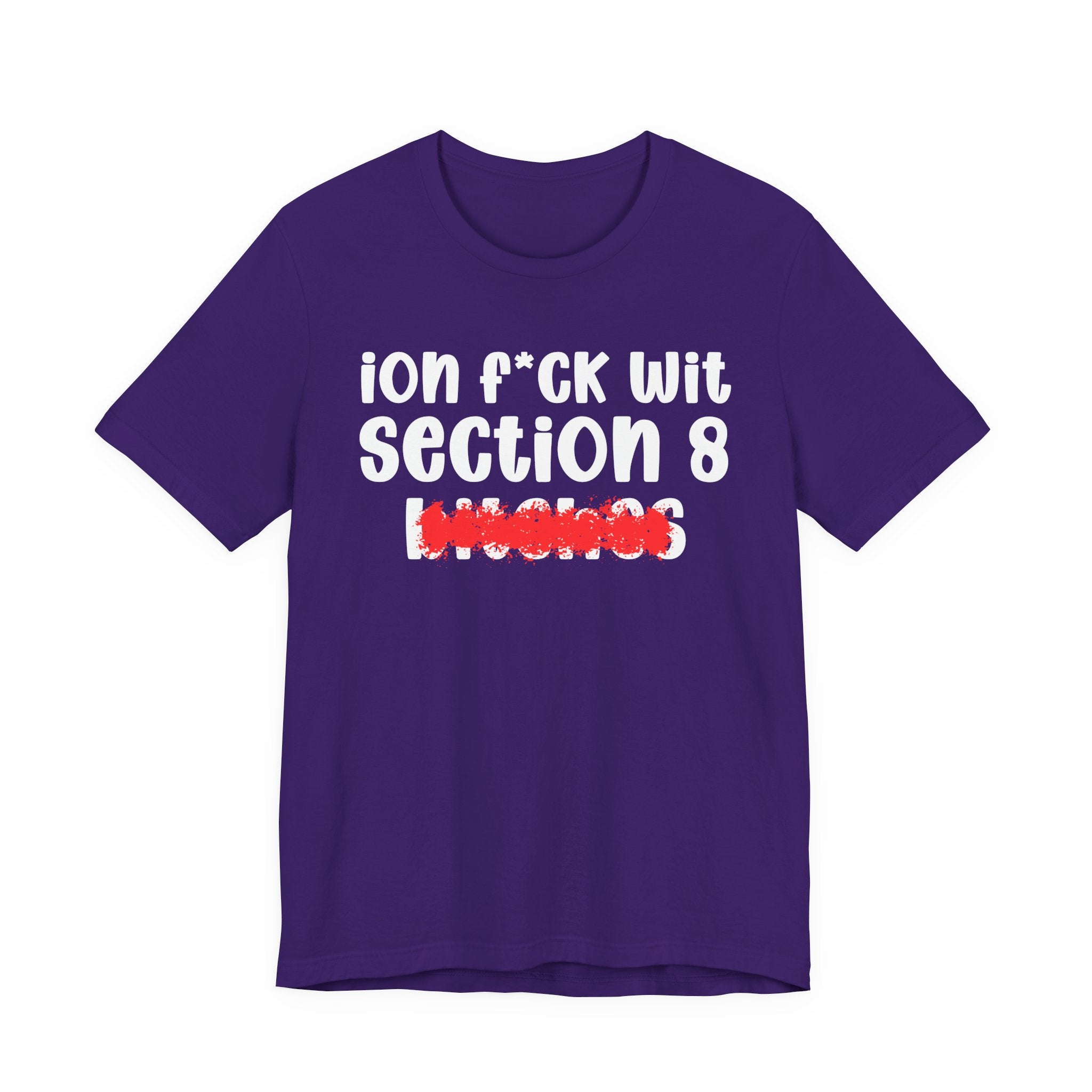 ION (I Don't) FUCK WIT SECTION 8 BITCHES — Bold Sarcastic Graphic T-Shirt