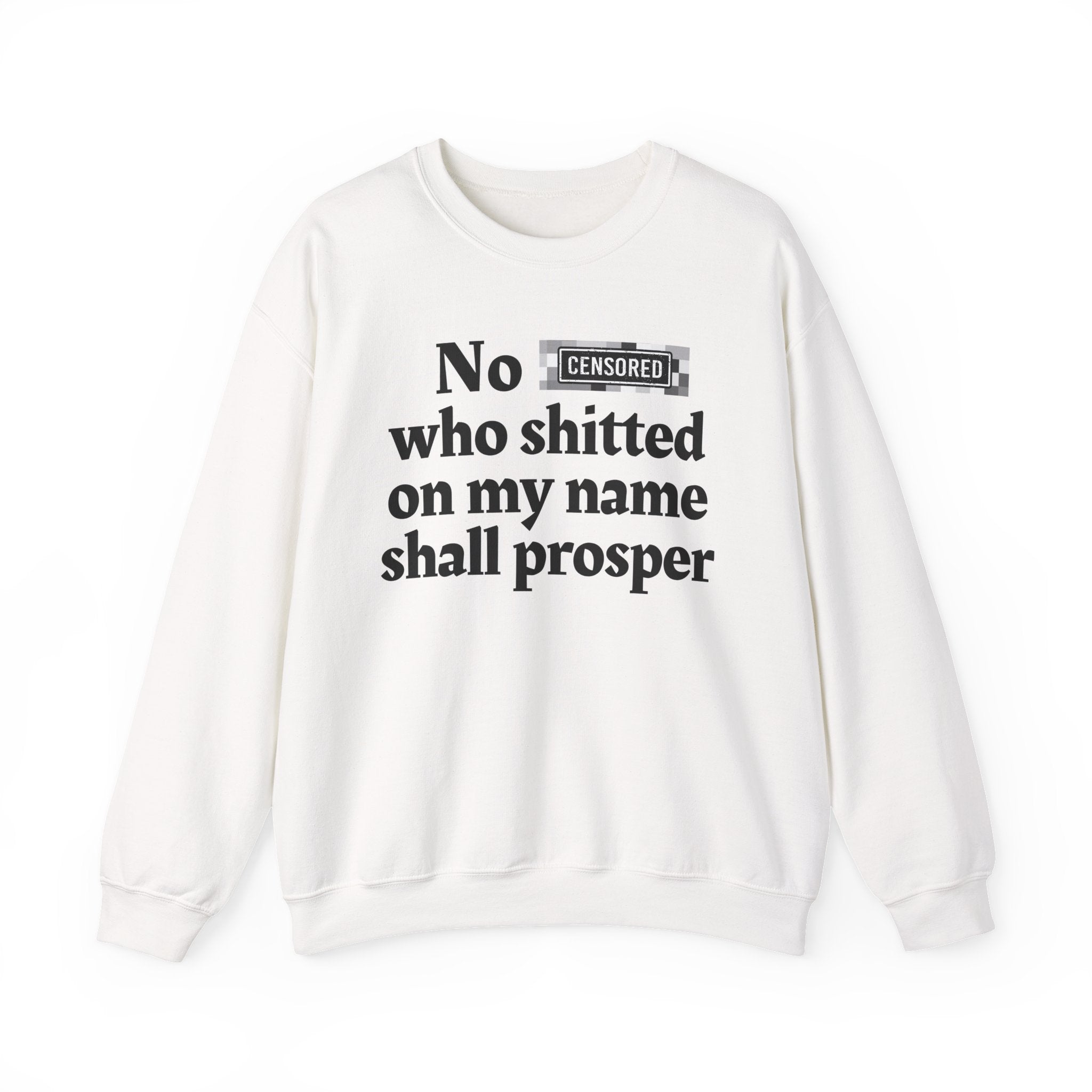 No Bitch Who Shitted On My Name Shall Prosper — Bold Christian Statement Sweatshirt