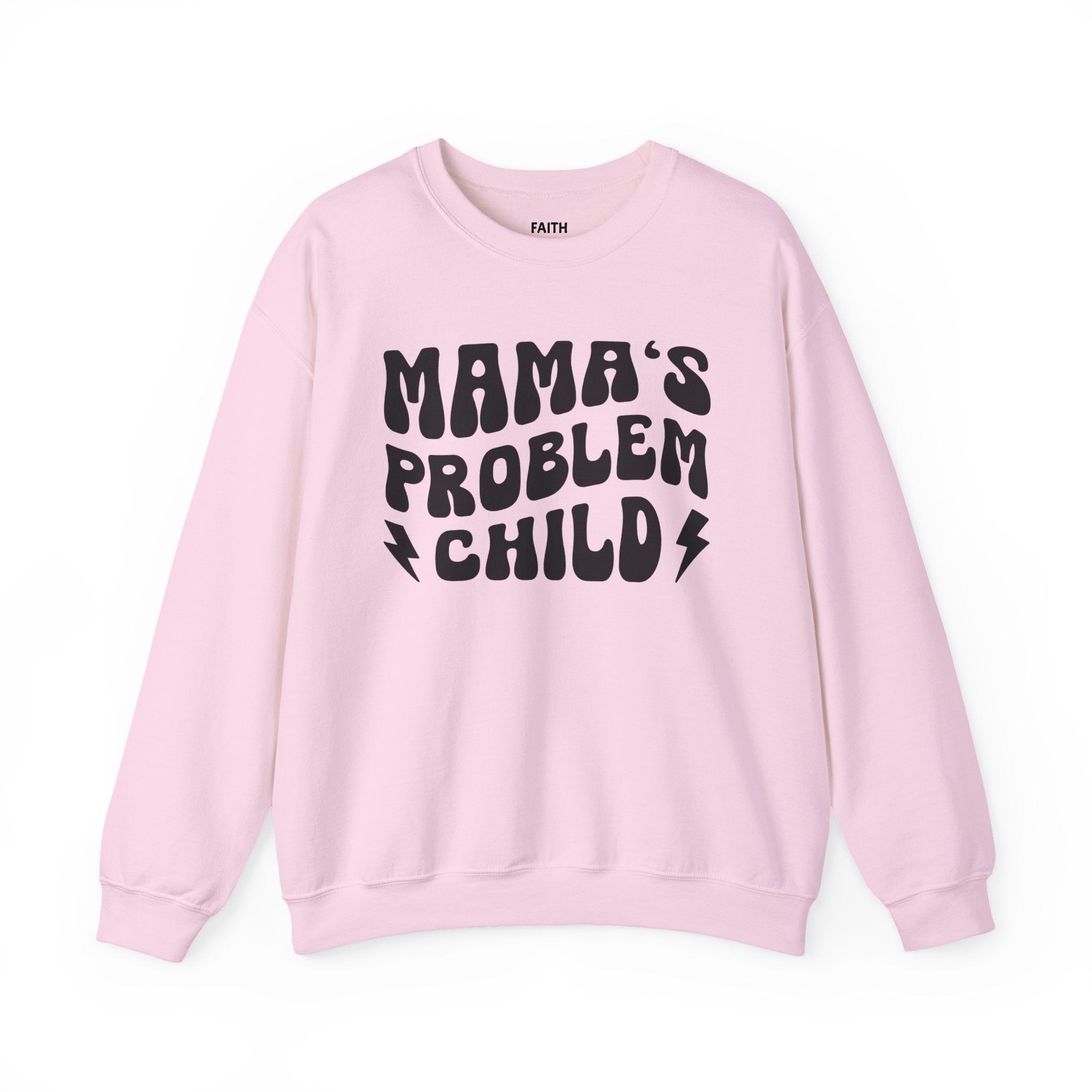 Mama's Problem Child Sweatshirt (wavy solid print)