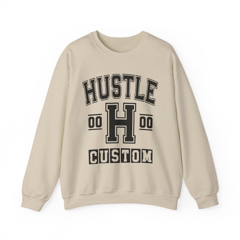 Custom Hustle Varsity Sweatshirt — Customize Birthday Day/Month/Year — Customize Gemini Season/Nation