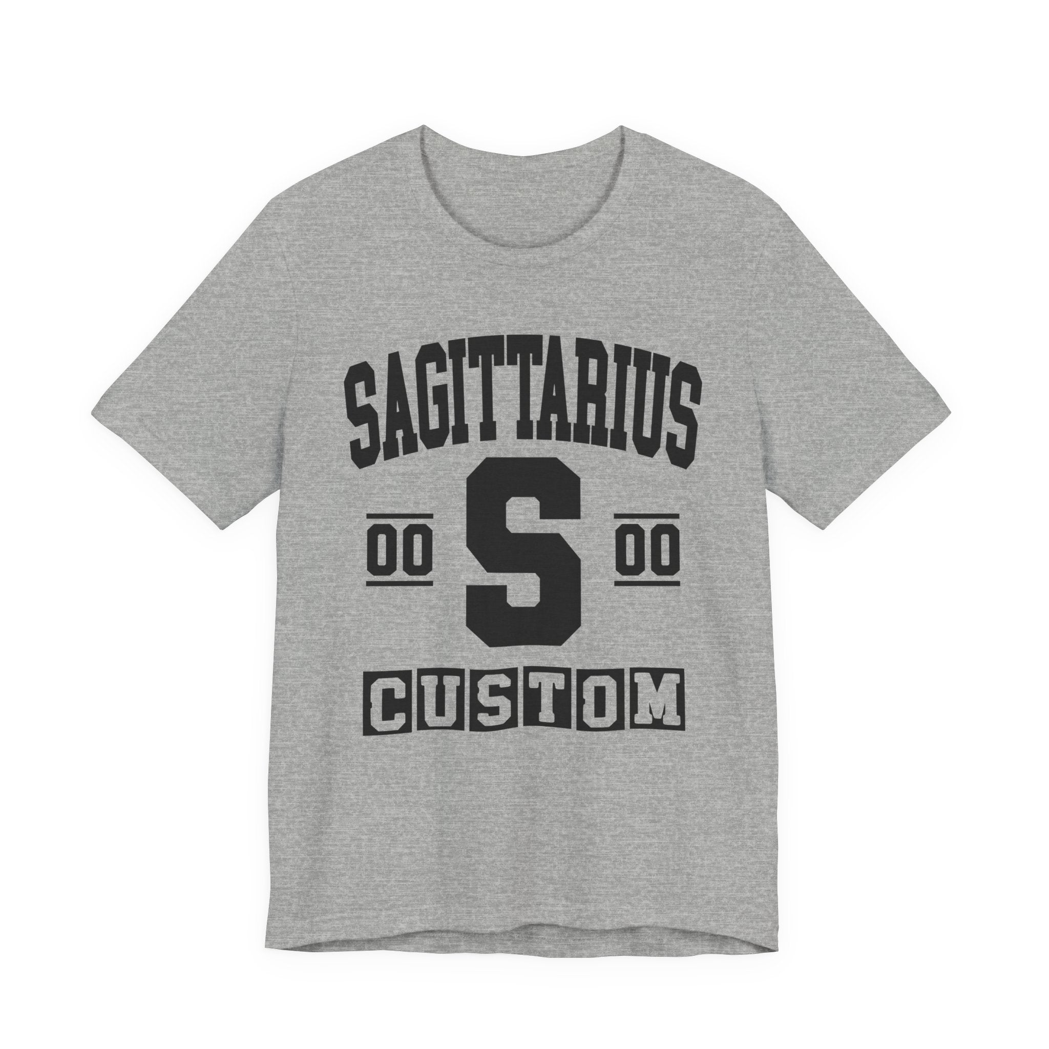 Custom Sagittarius Varsity Tee Shirt — Customize Birthday Day/Month/Year - Customize Season/nation/Society