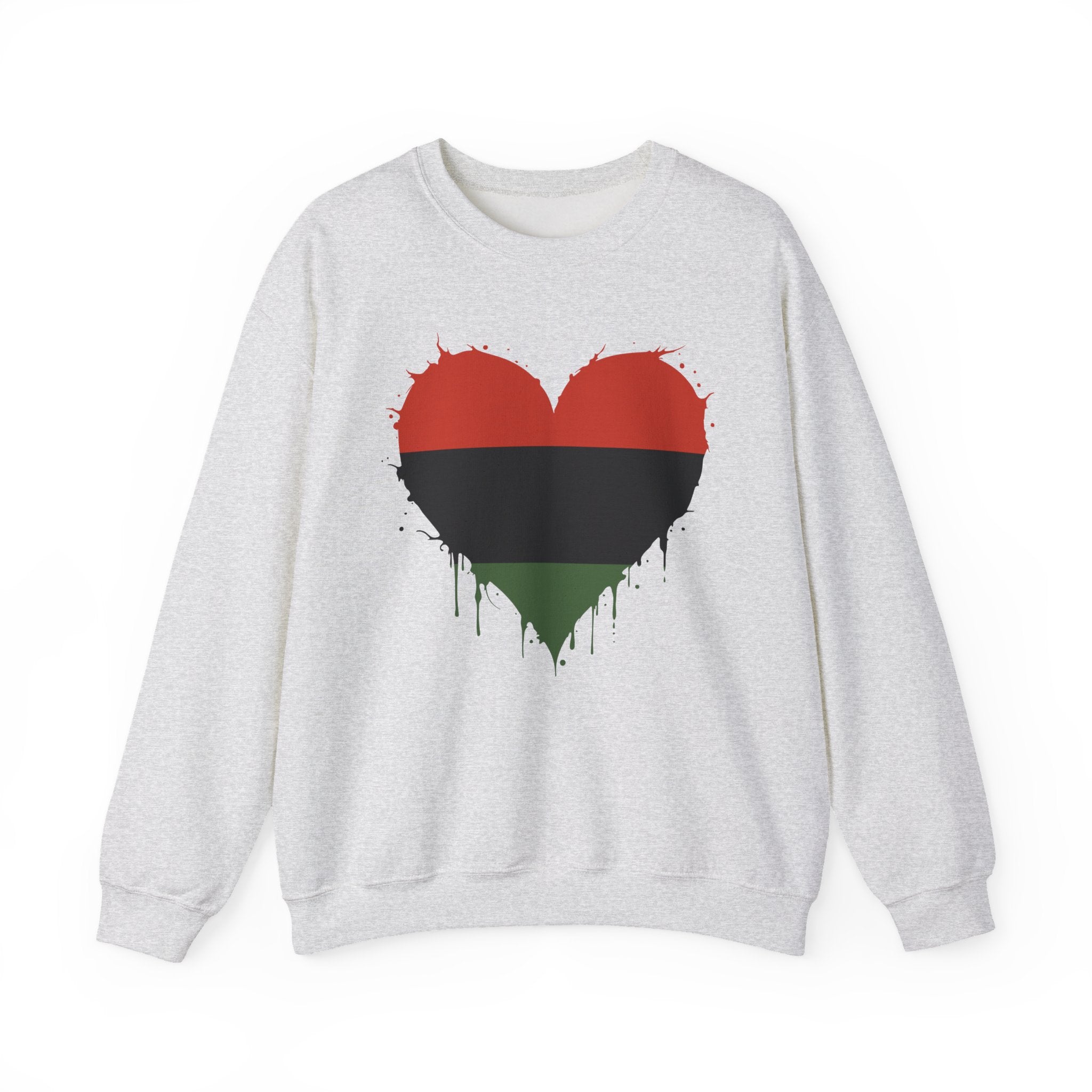 African African Red Black Green Heritage Colors Heart - Sweatshirt