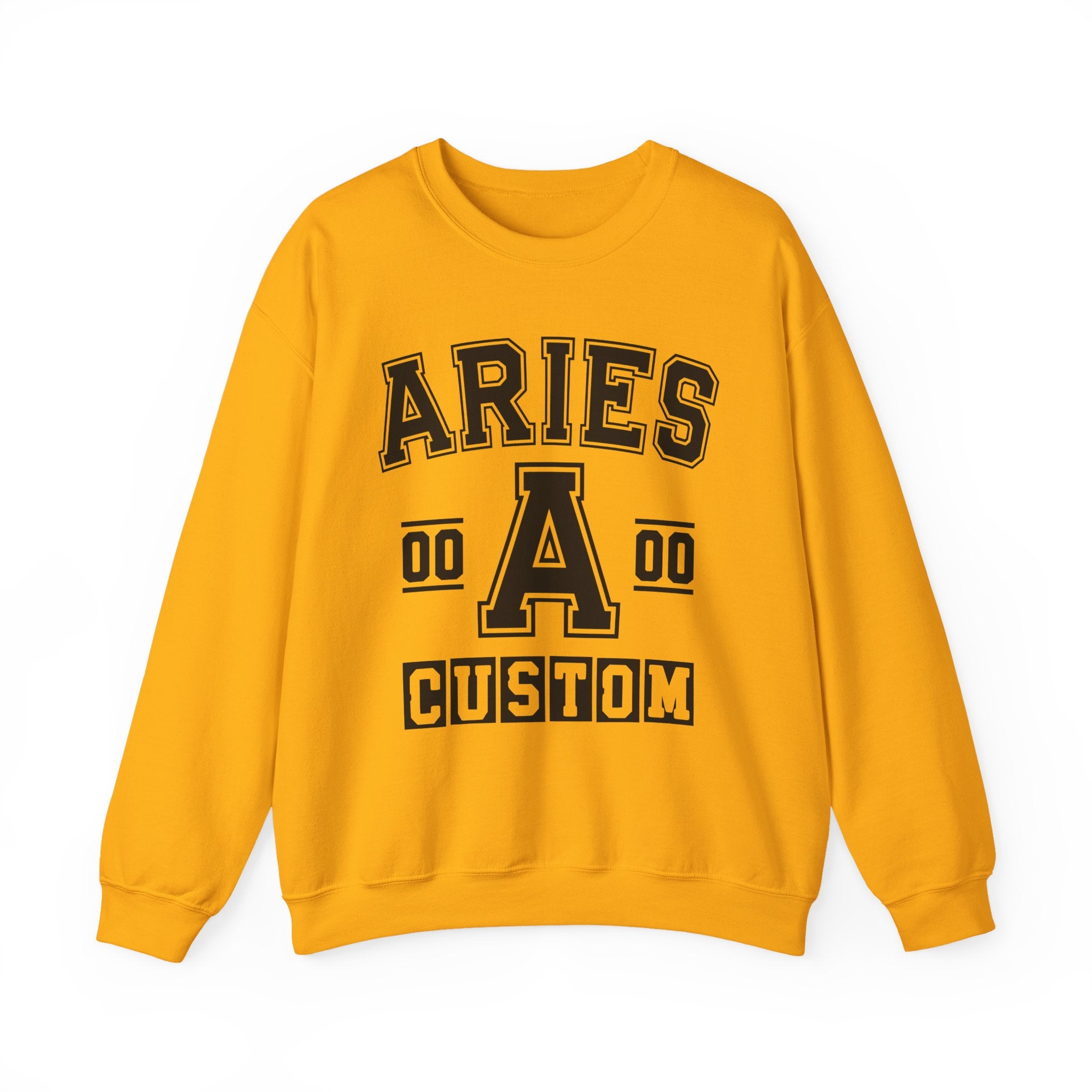 Custom Aries Varsity Sweatshirt - Customize Birthday Day/Month/Year - Customize Gemini Season/Nation