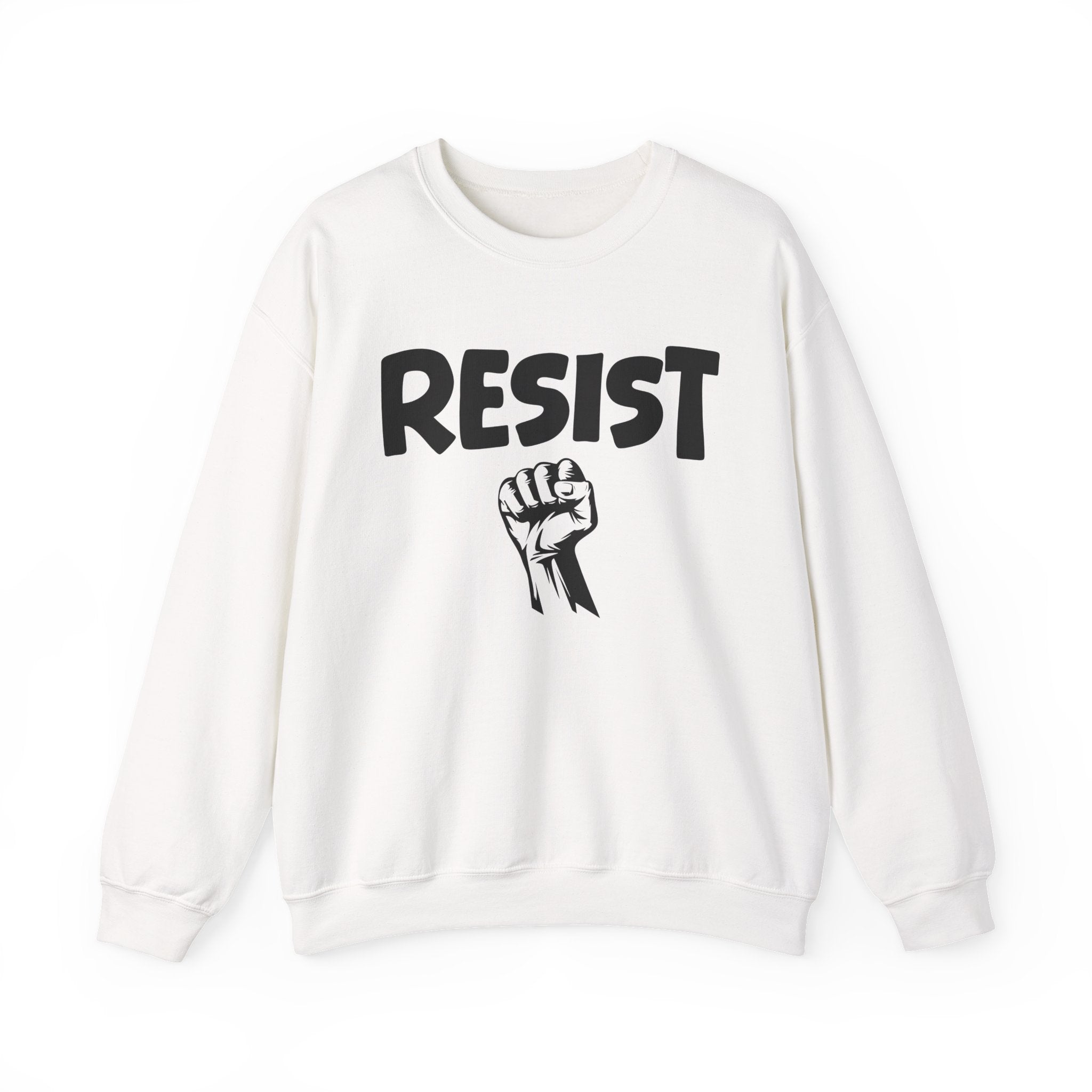 Resist - Crewneck Sweatshirt — Political Activism Fist Graphic