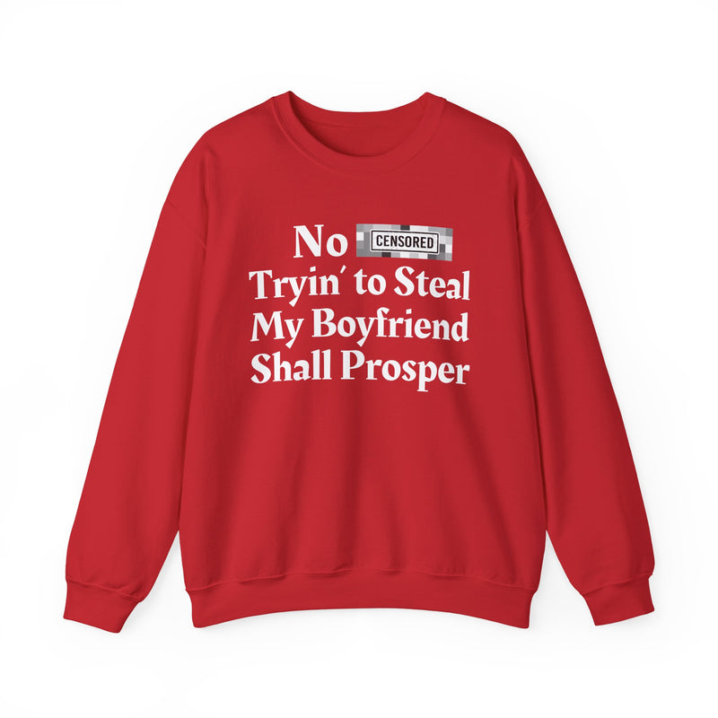 No Bitch Trying To Steal My Boyfriend Shall Prosper — Sweatshirt