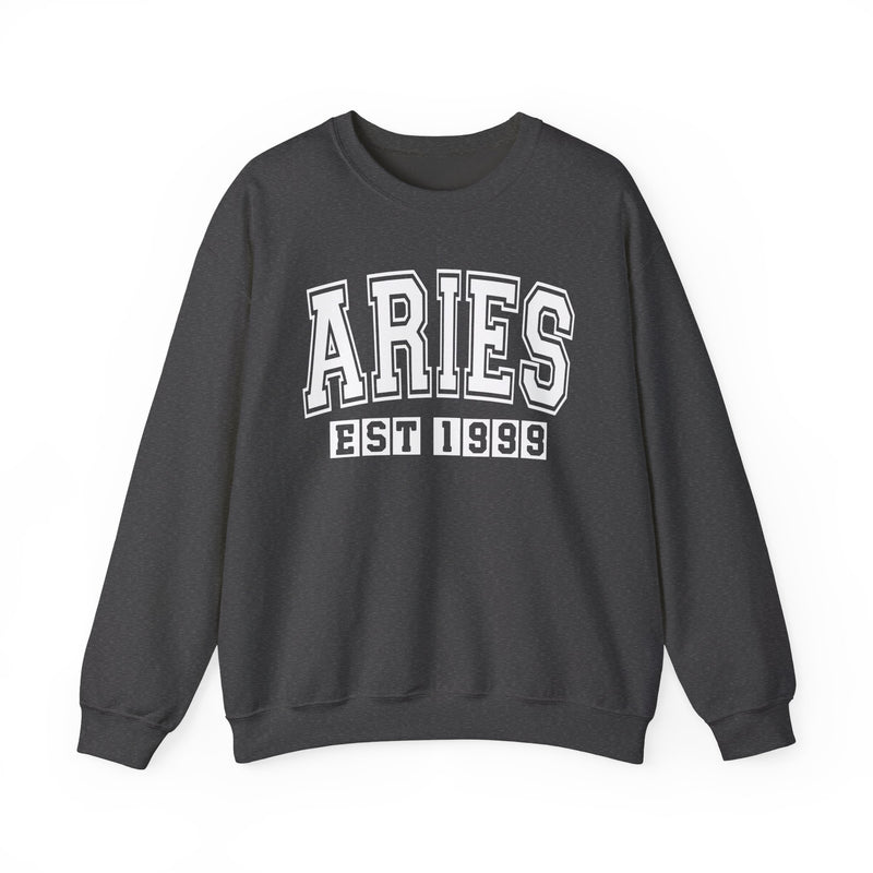 Aries (EST YEAR) Personalization — Zodiac Graphic Sweatshirt