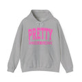 Pretty Girls Club Hoodie — Bold Pink Varsity Lettering Hooded Sweatshirt