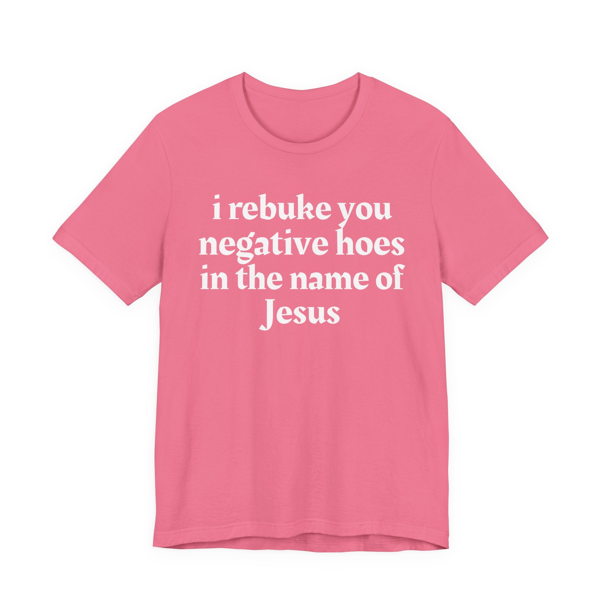 I Rebuke You Negative Hoes in the Name of Jesus — Christian Humor T-Shirt