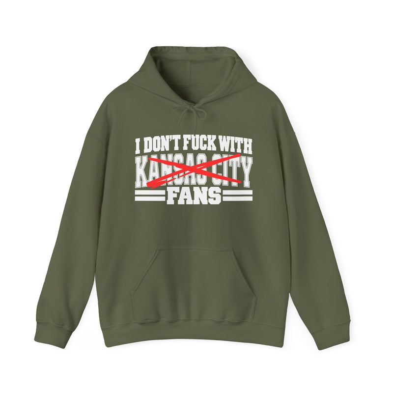 I Don't Fuck With Kansas City Fans — Bold Anti-Sports Fans Hoodie