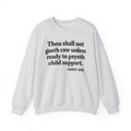 Thou Shall Not Goeth Raw Unless Ready To Payeth Child Support -  Sweatshirt