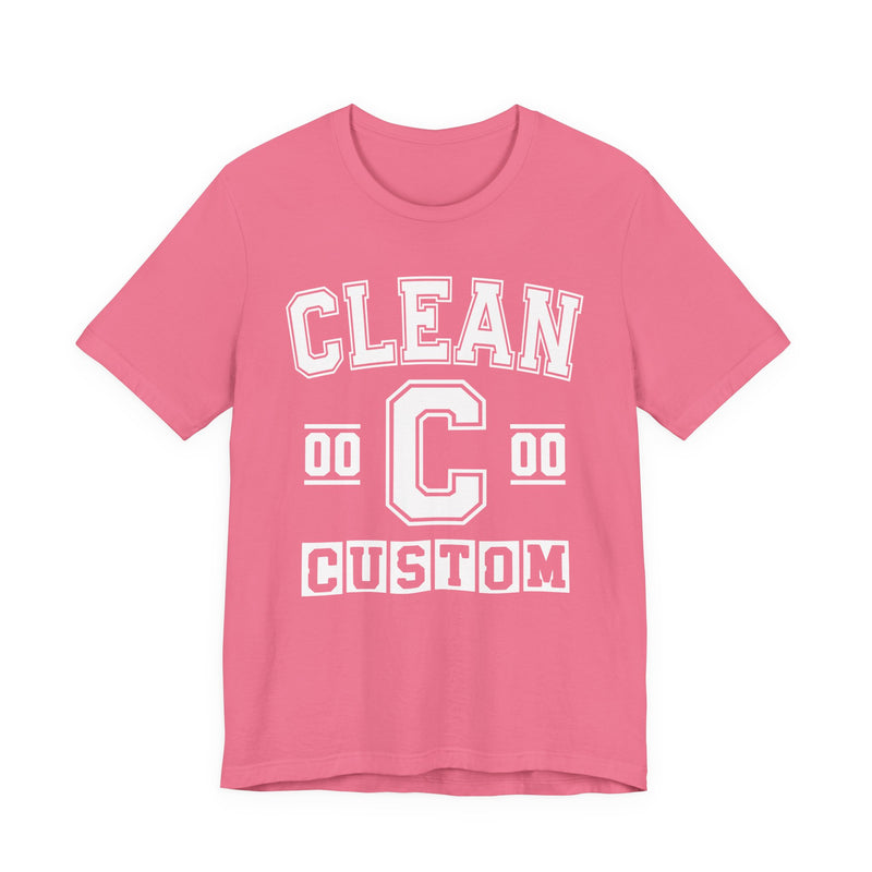 Custom Clean Varsity T-Shirt — Customize Birthday Day/Month/Year — Customize Season/nation/Society