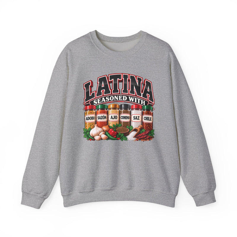 Latina Seasoned With Adobo Sazón Ajo Comino Saz Chile — Sweatshirt