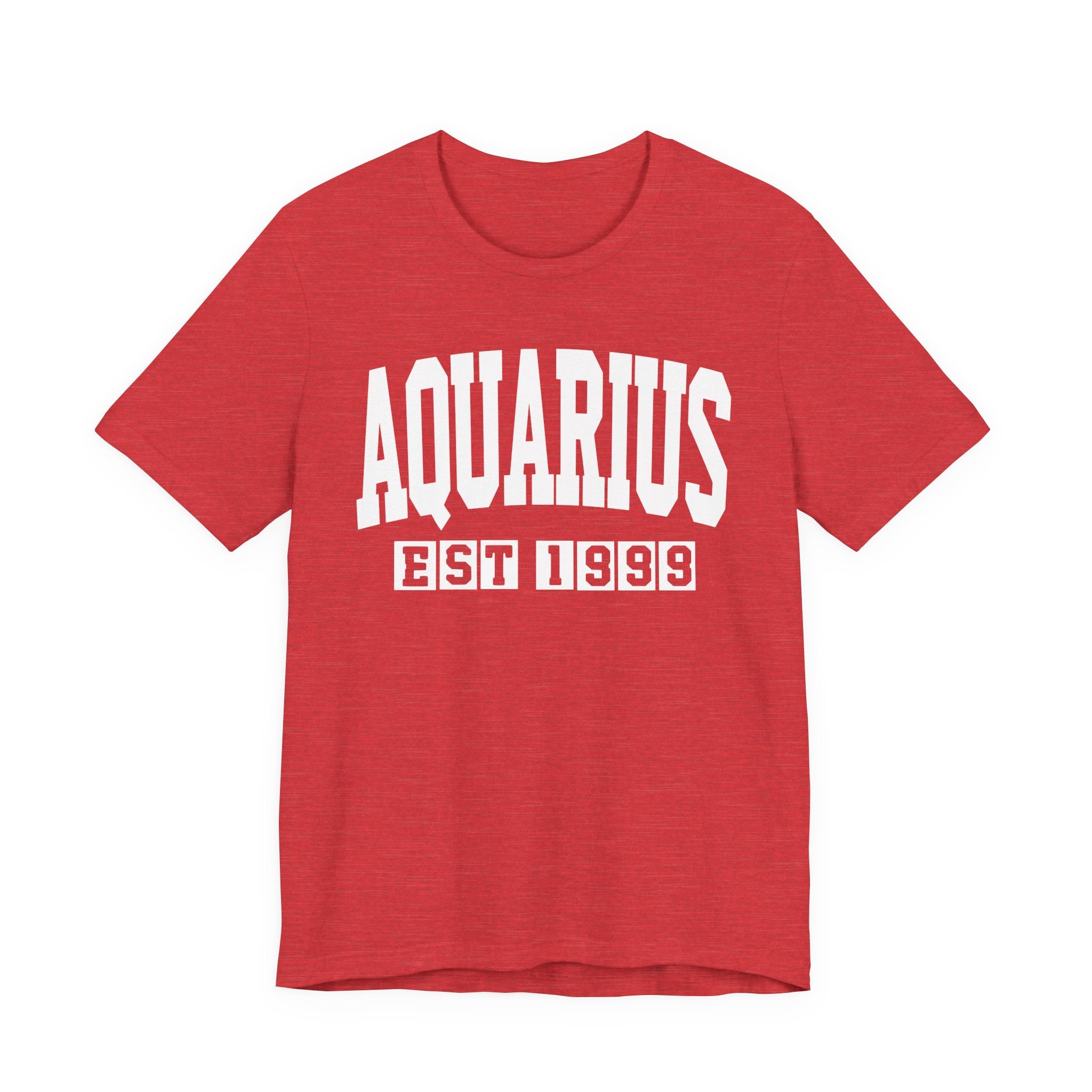 Aquarius EST (YEAR) Personalization — Zodiac Birthday Tee Shirt