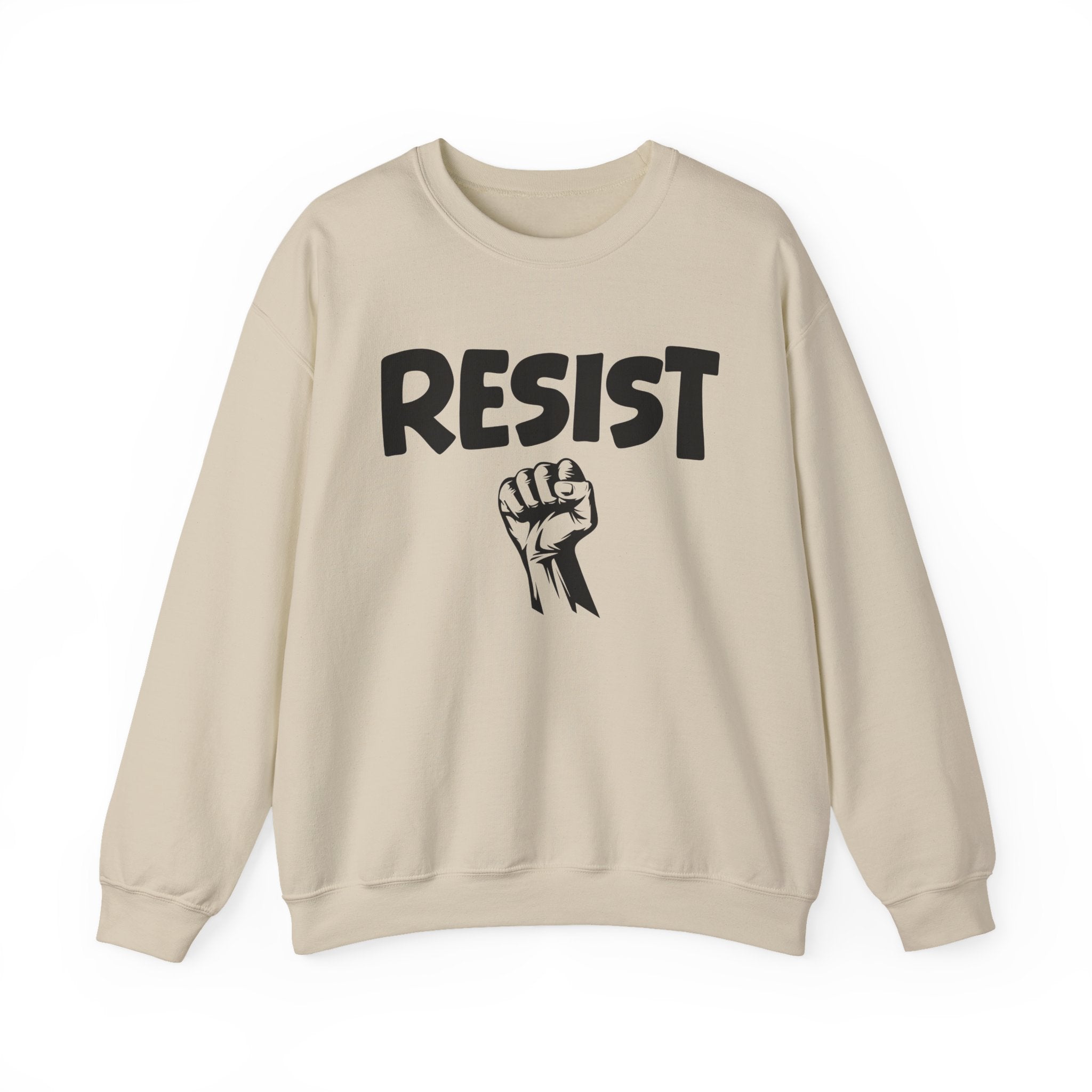 Resist - Crewneck Sweatshirt — Political Activism Fist Graphic