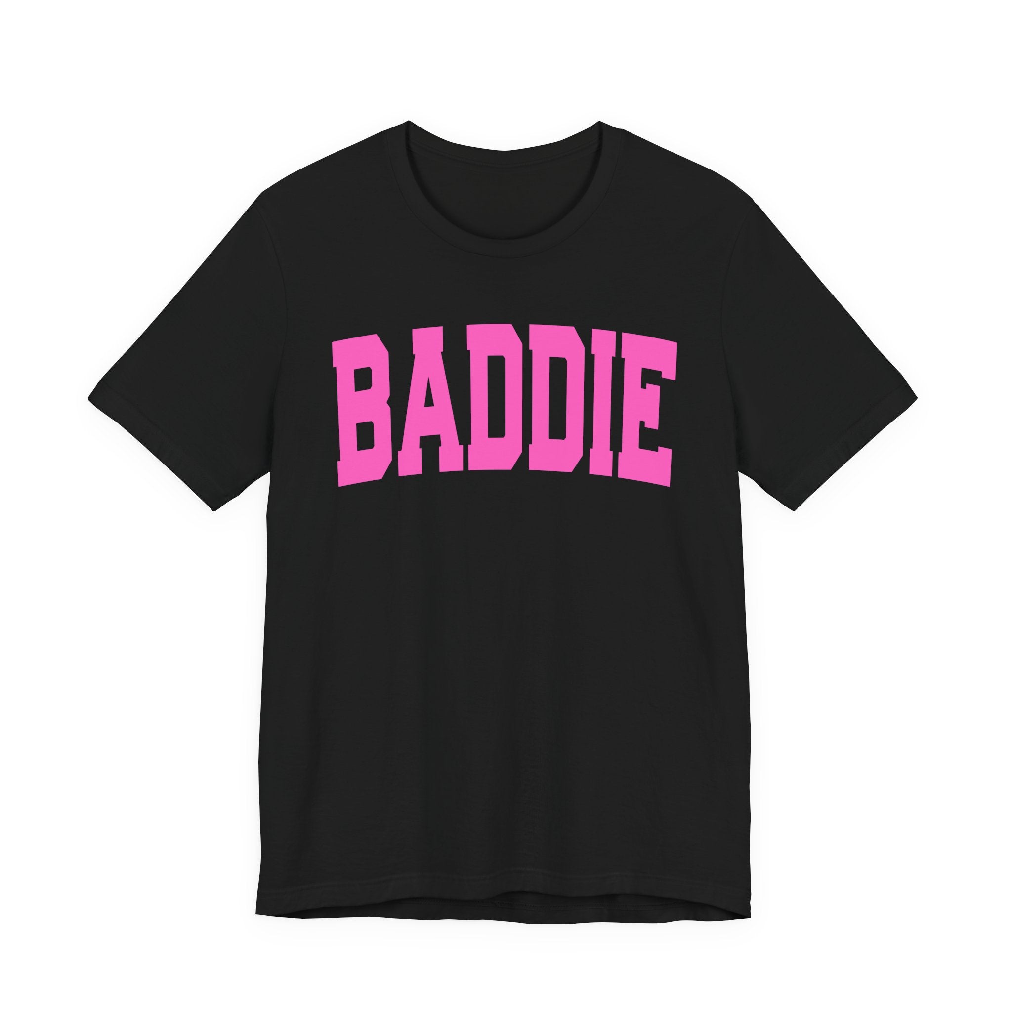 Baddie - Pink Varsity Statement T-Shirt