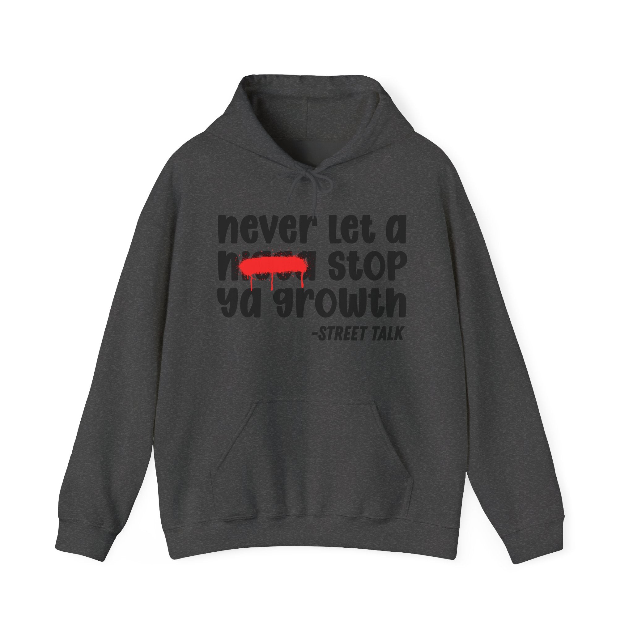 Never Let A Nigga Stop Ya Growth - Funny Weed Talk Hoodie