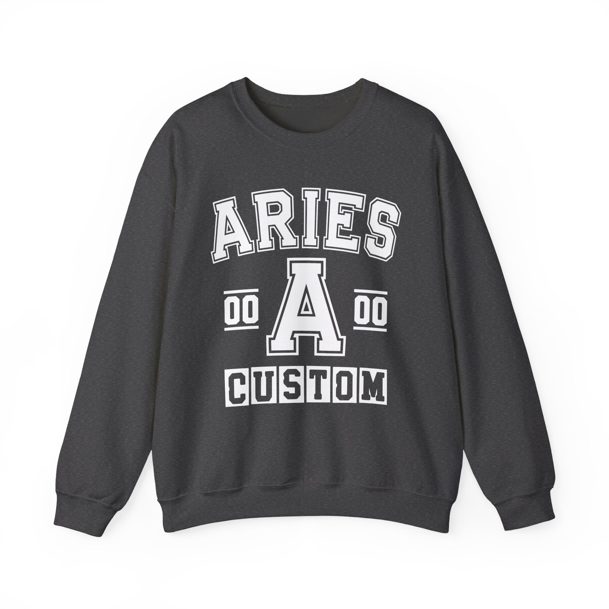 Custom Aries Varsity Sweatshirt - Customize Birthday Day/Month/Year - Customize Gemini Season/Nation