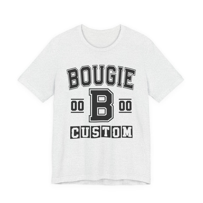 Custom Bougie Varsity T-Shirt — Customize Birthday Day/Month/Year — Customize Season/nation/Society