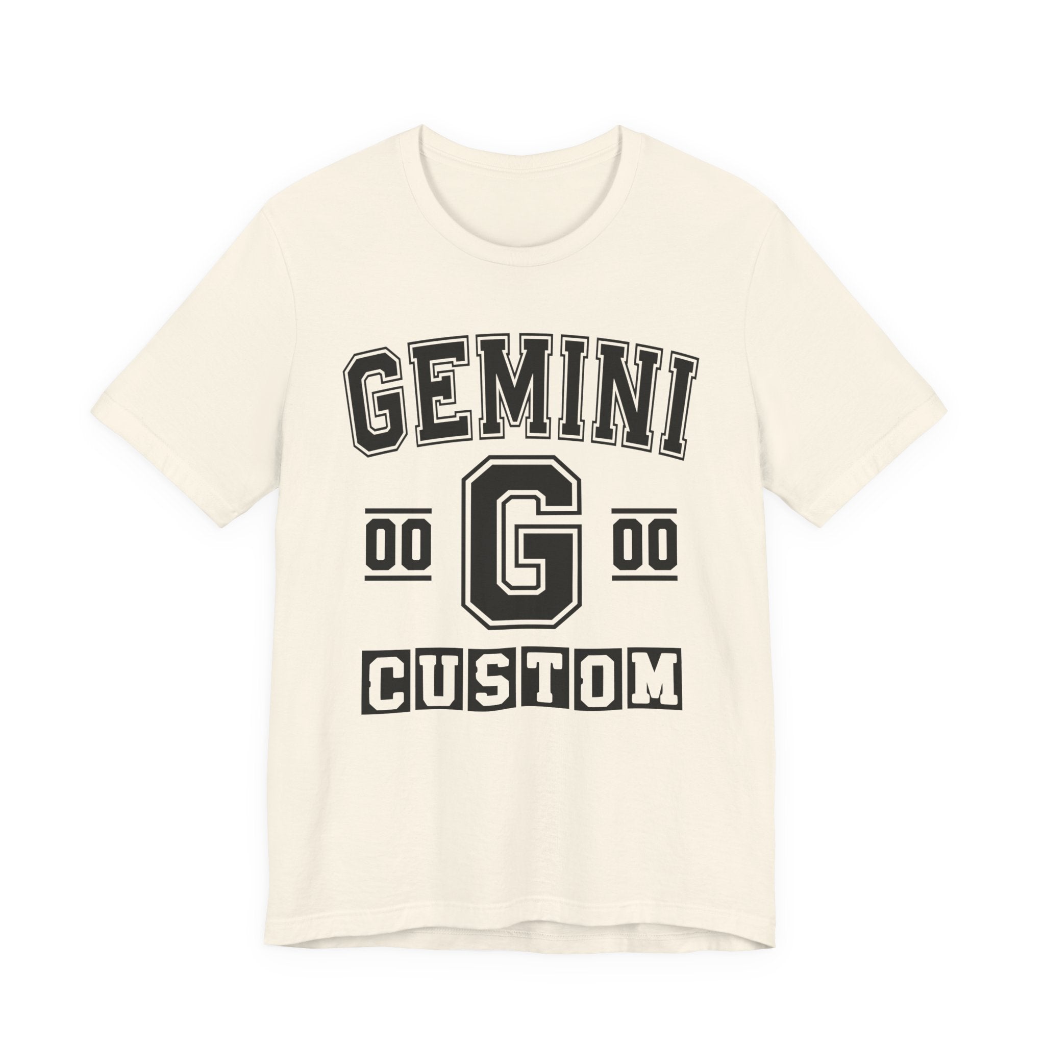 Custom Gemini Varsity Tee Shirt — Customize Birthday Day/Month/Year - Customize Season/nation/Society