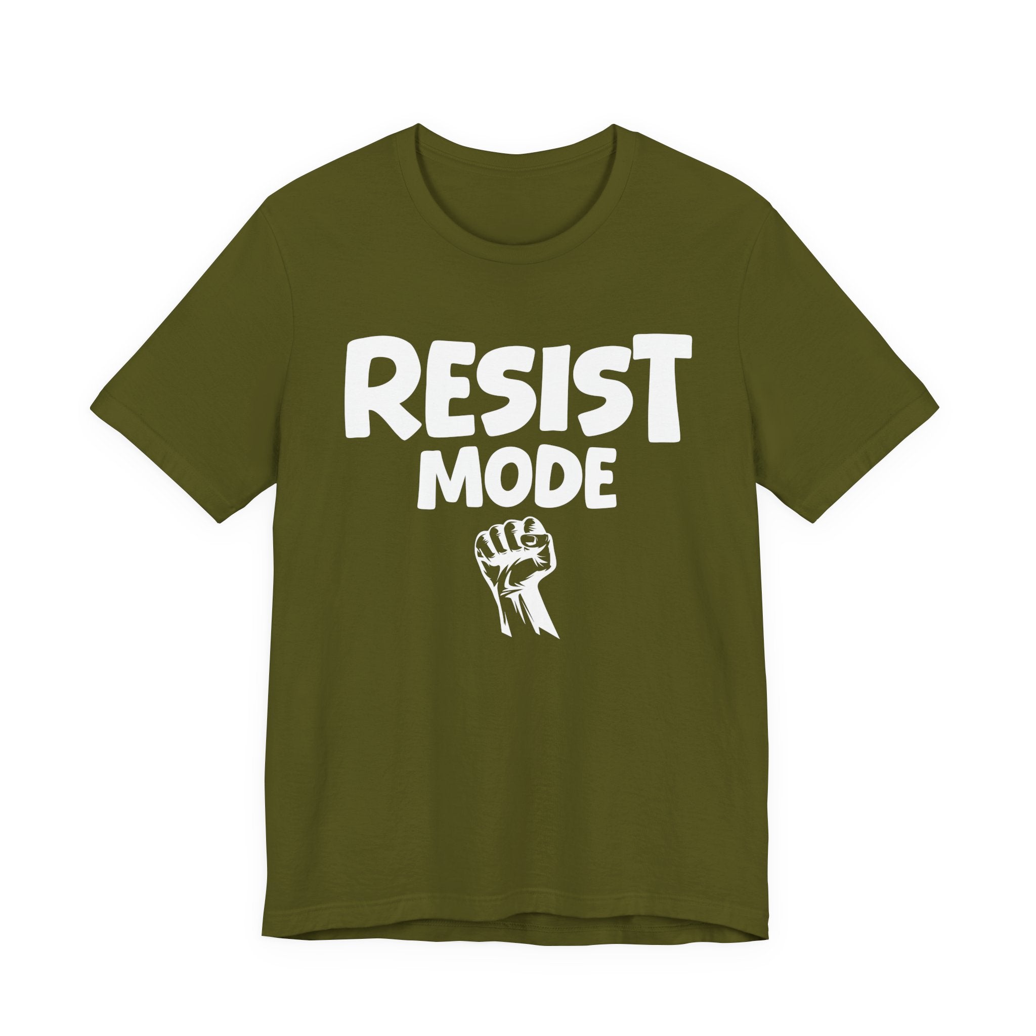 Resist Mode T-Shirt – Bold Protest Graphic Tee with Raised Fist