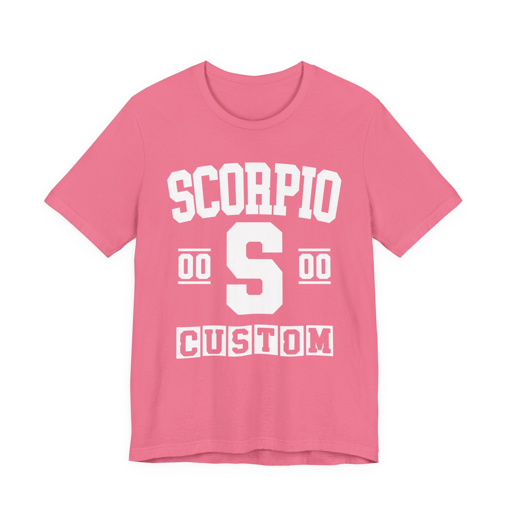 Custom Scorpio Varsity Tee Shirt — Customize Birthday Day/Month/Year - Customize Season/nation/Society