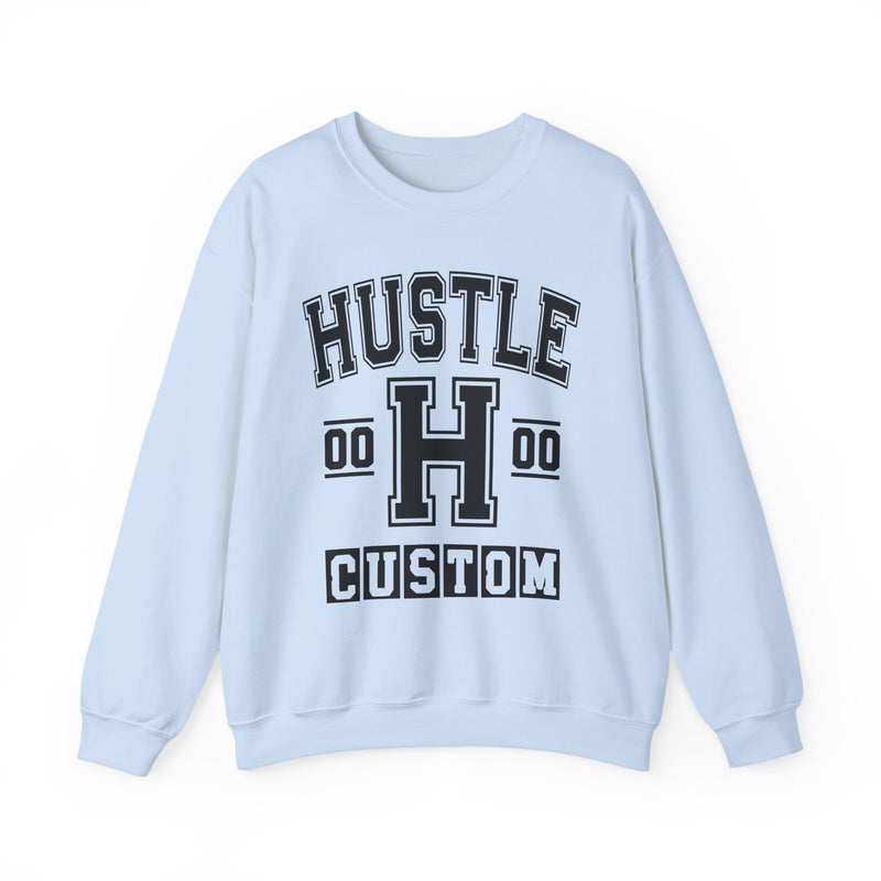 Custom Hustle Varsity Sweatshirt — Customize Birthday Day/Month/Year — Customize Gemini Season/Nation