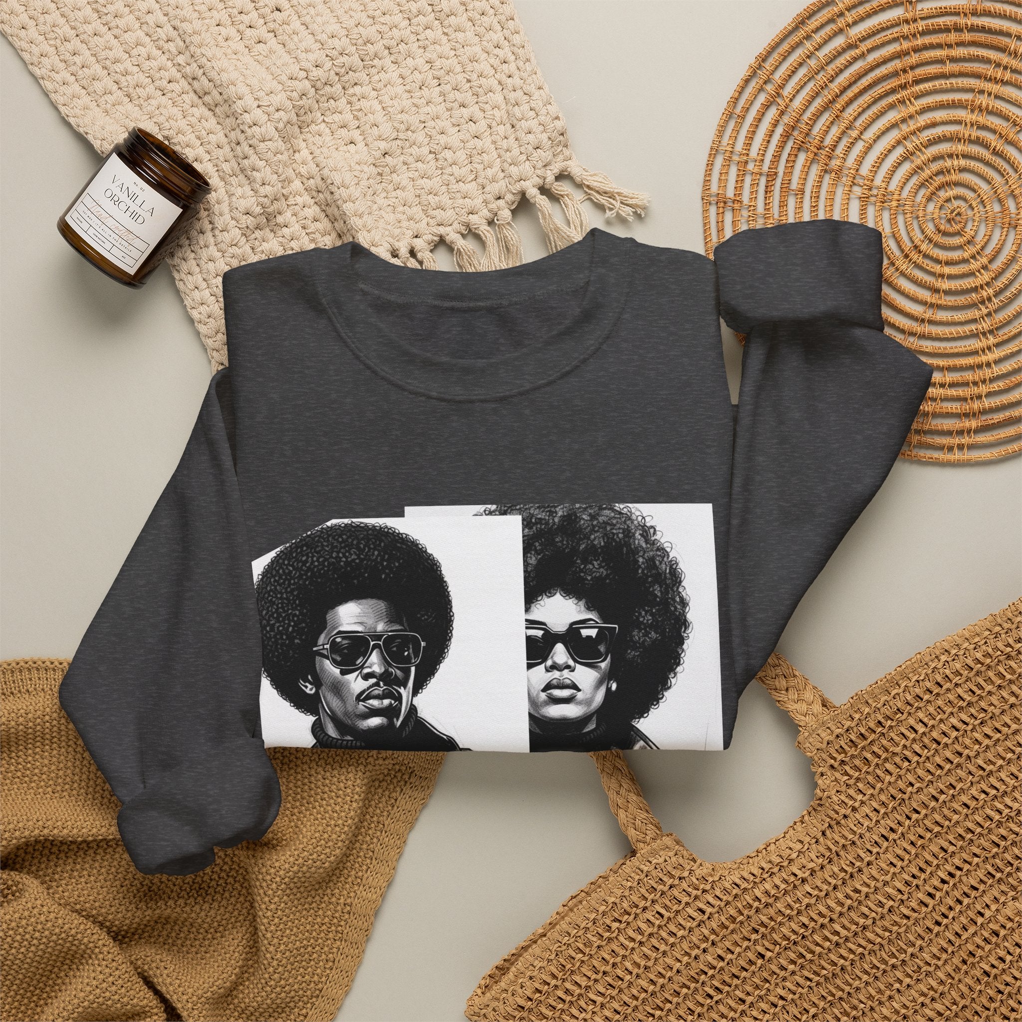 70s Portrait Of Black Couple － African American Pride Sweatshirt