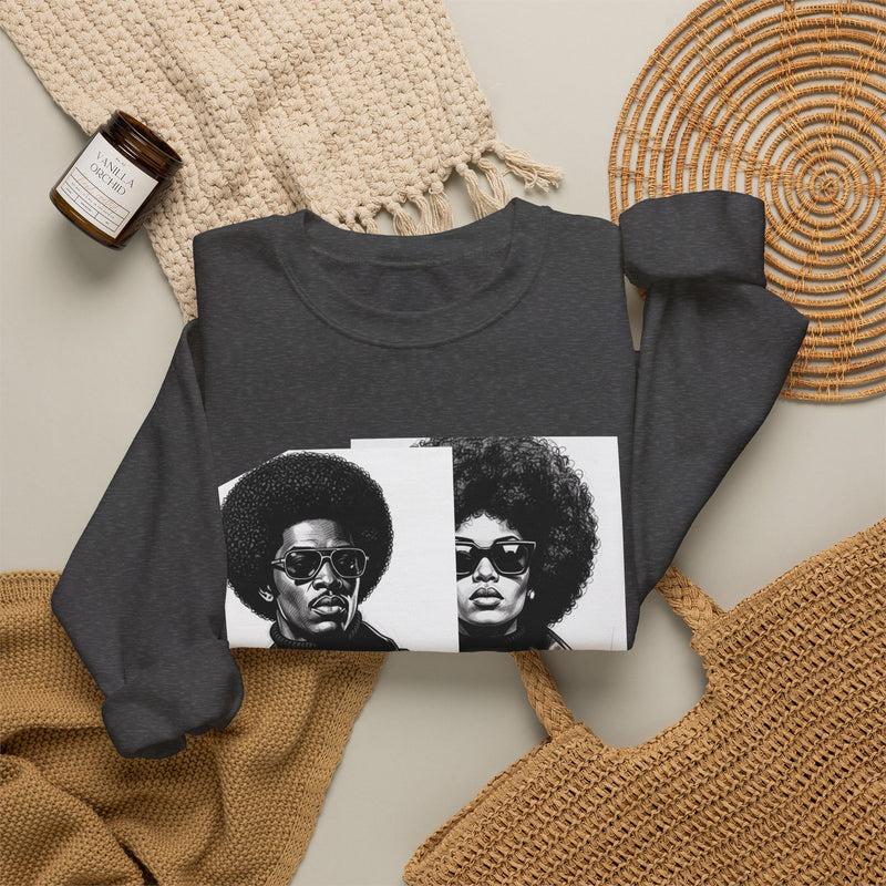 70s Portrait Of Black Couple － African American Pride Sweatshirt