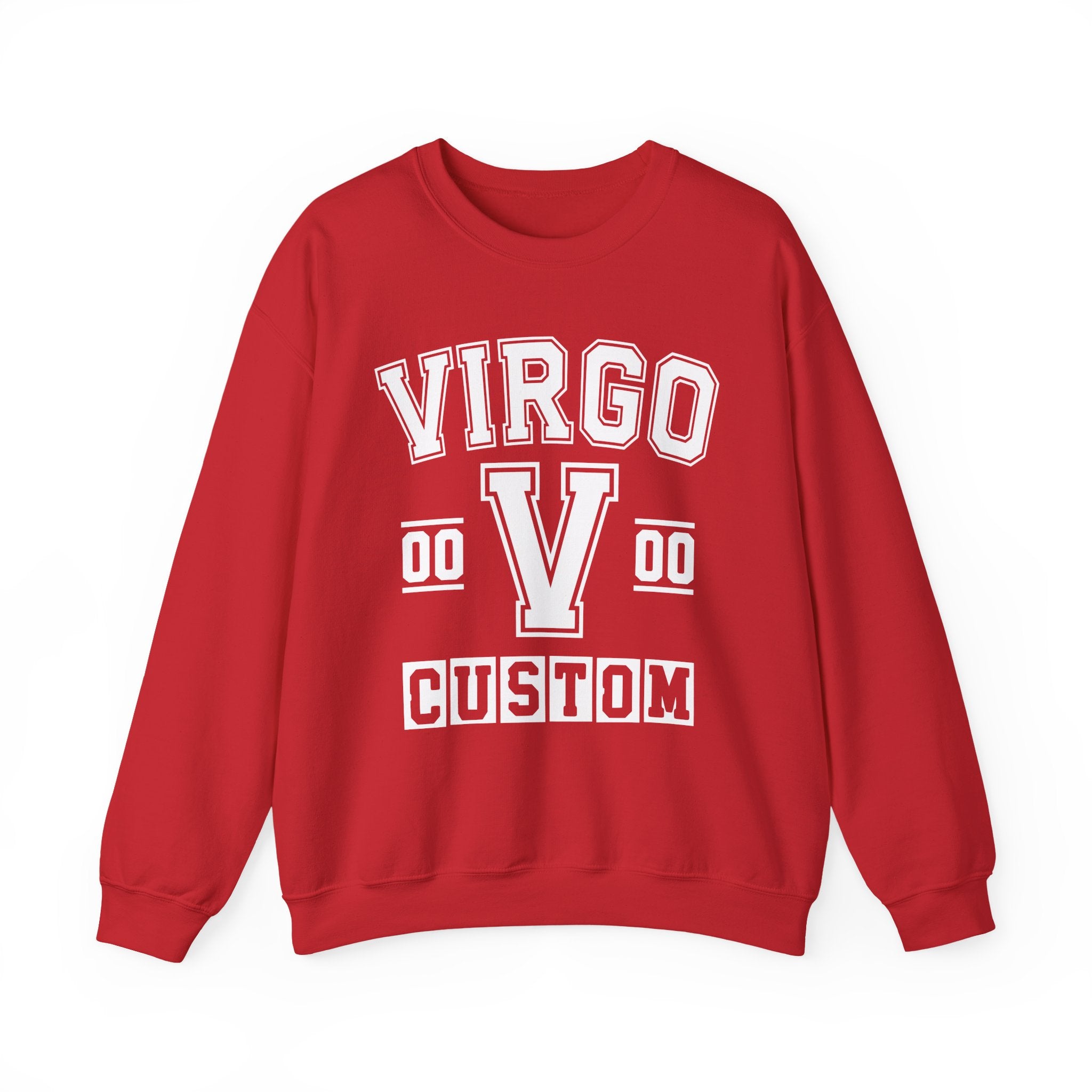 Custom Virgo Varsity Sweatshirt - Customize Birthday Day/Month/Year - Customize Gemini Season/Nation