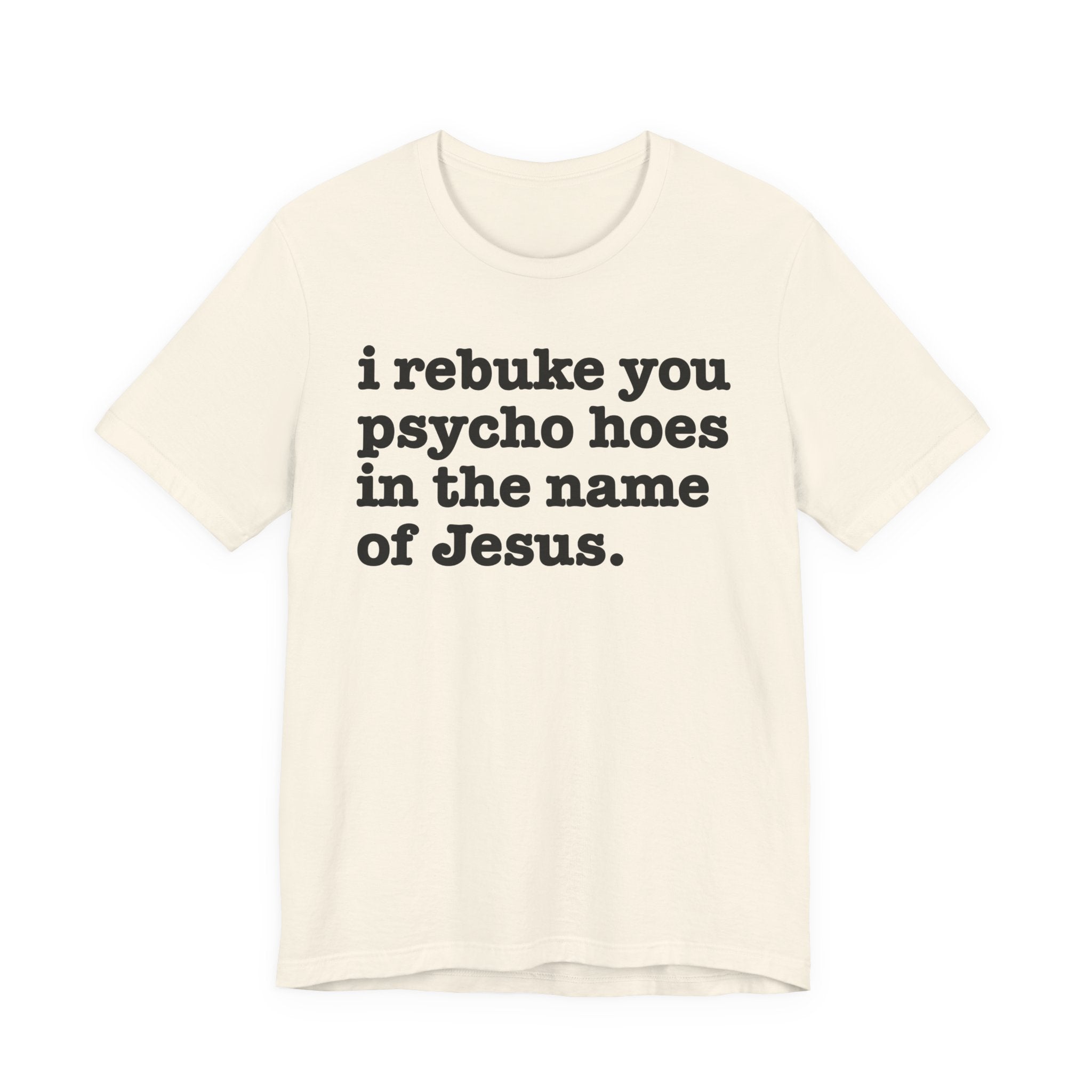 I Rebuke You Psycho Hoes in the Name of Jesus — Christian Humor T-Shirt