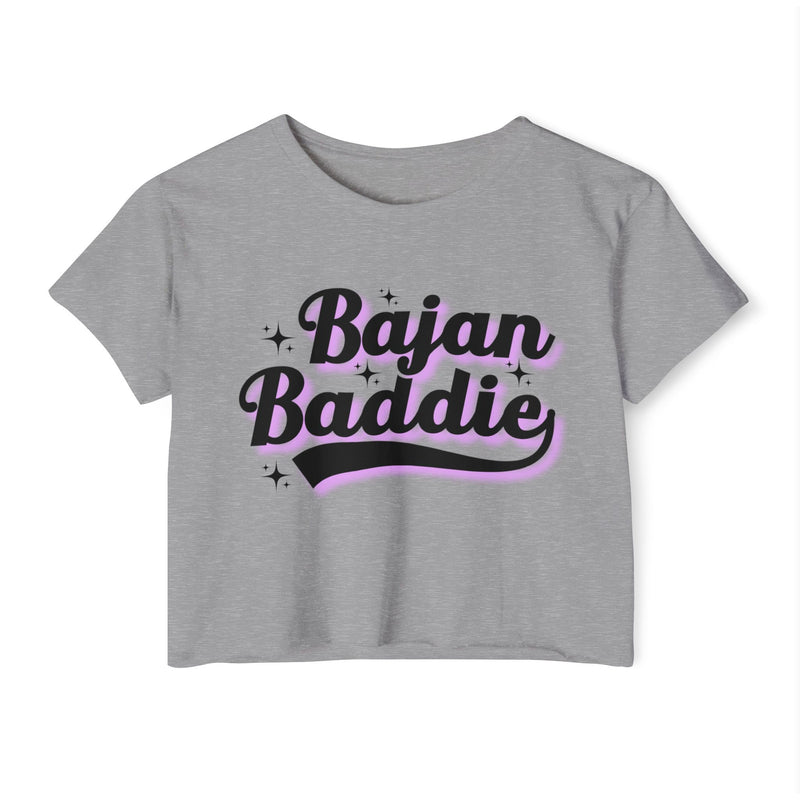 Bajan Baddie Crop Top — Women's Festival Graphic T-Shirt