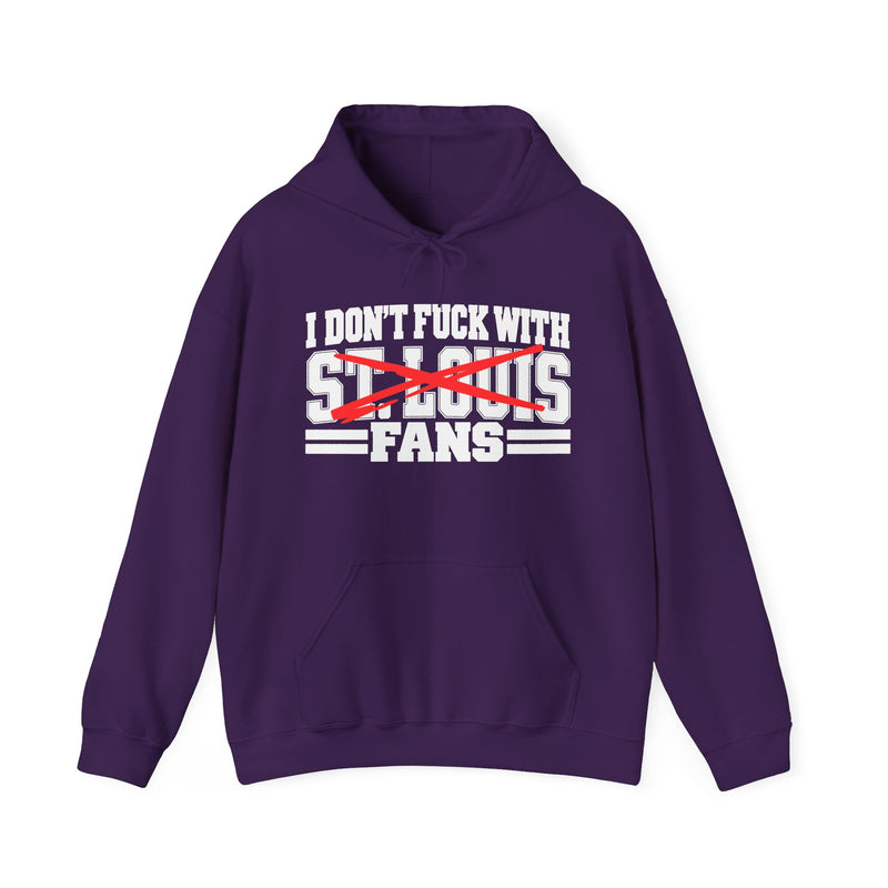 I Don't Fuck With St.Louis Fans — Bold Anti-Sports Fans Hoodie