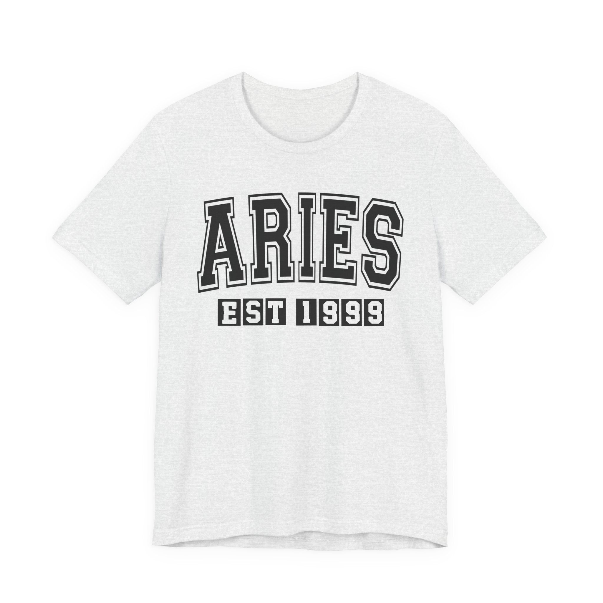 Aries EST (YEAR) Personalization — Zodiac Birthday Tee Shirt