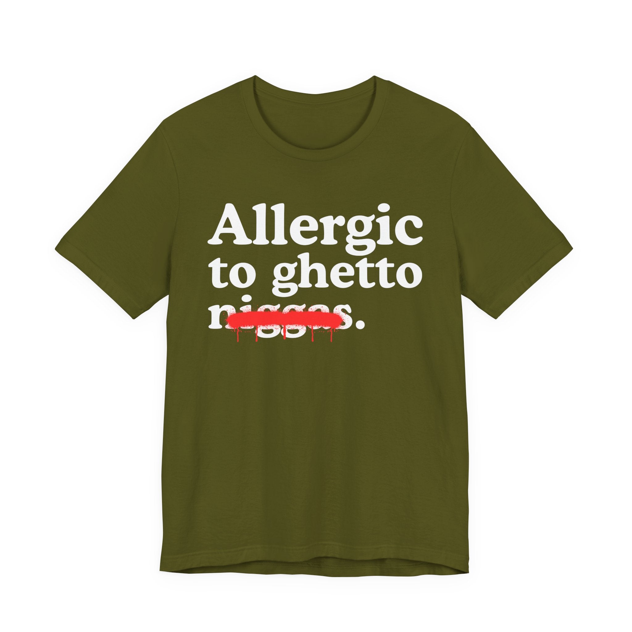 Allergic To Ghetto Niggas — Funny Reaction T-Shirt