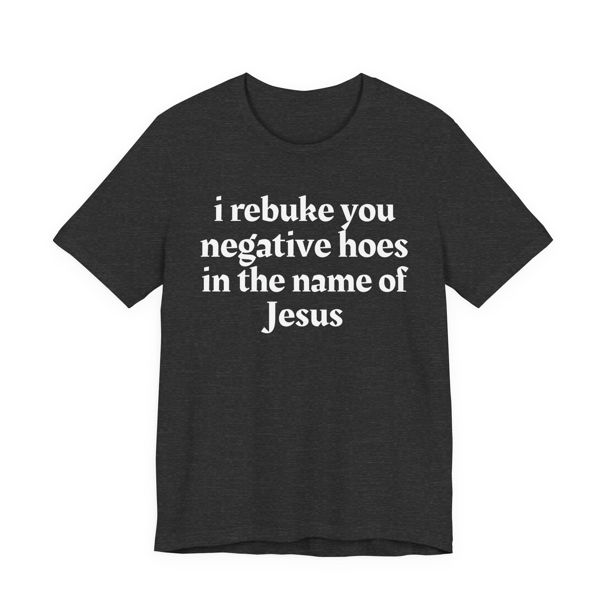 I Rebuke You Negative Hoes in the Name of Jesus — Christian Humor T-Shirt