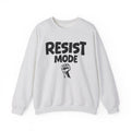 Resist Mode Crewneck Sweatshirt — Political Activism Fist Graphic