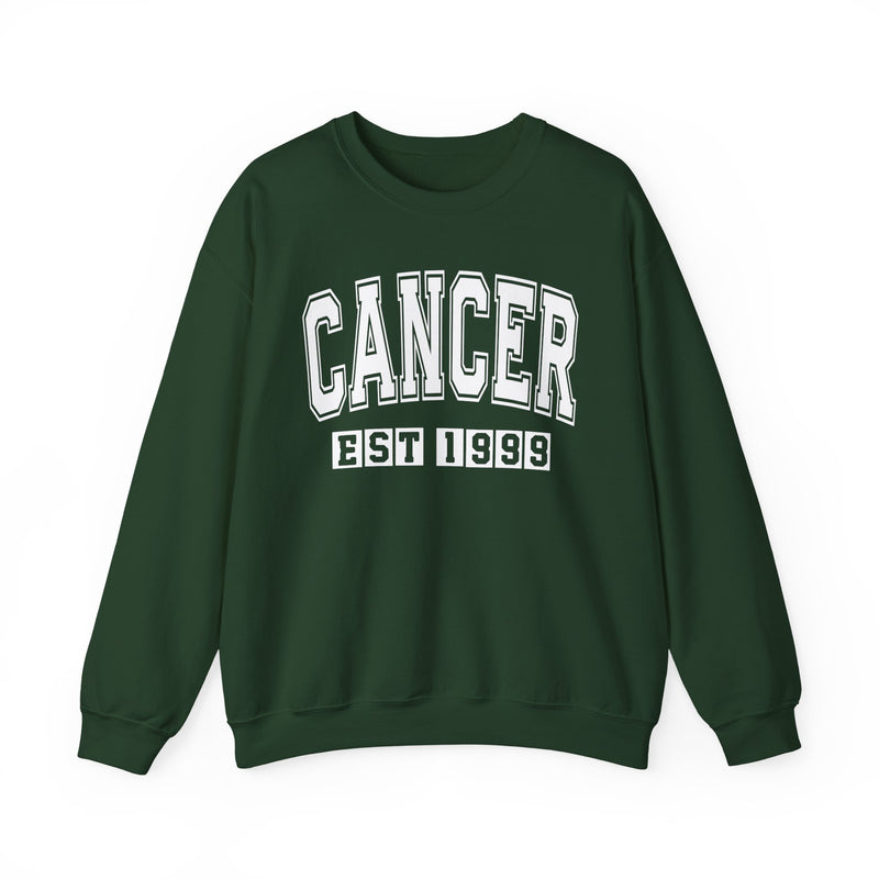 Cancer (EST YEAR) Personalization — Zodiac Graphic Sweatshirt