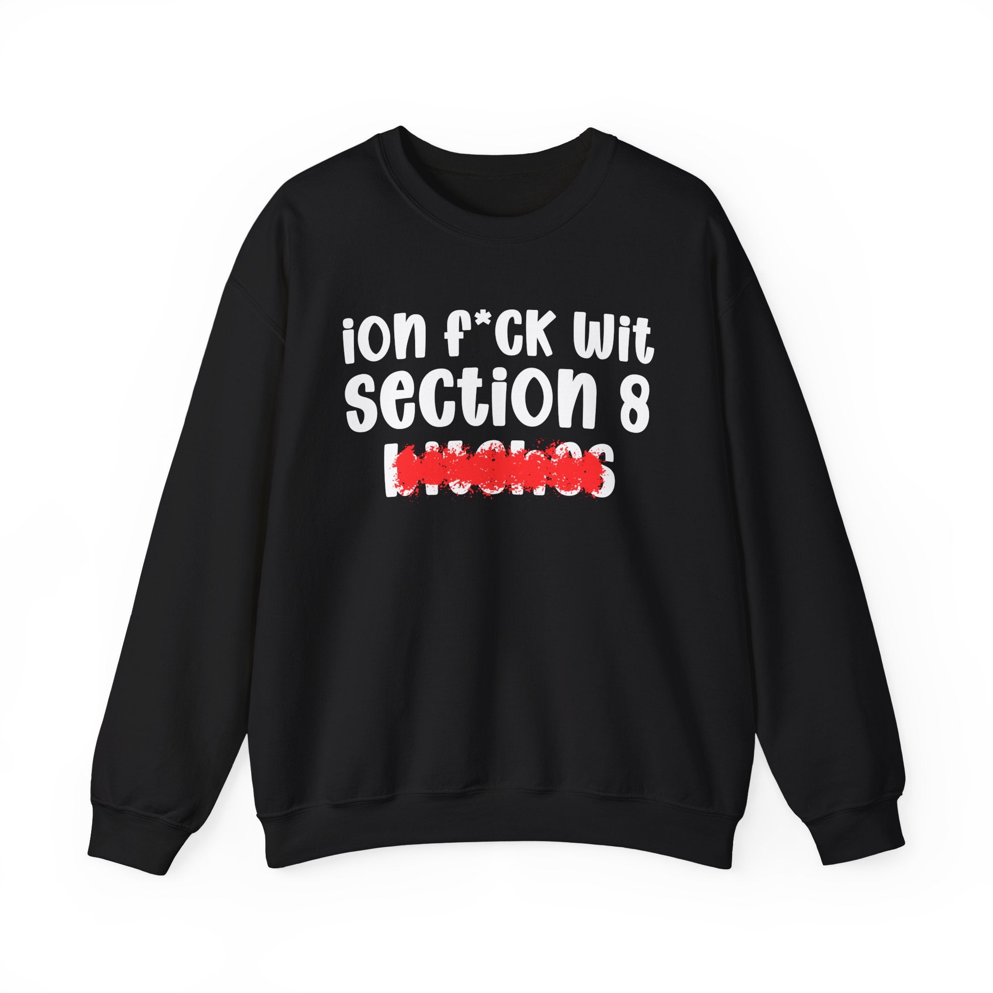 ION (I Don't) FUCK WIT SECTION 8 BITCHES — Bold Sarcastic Sweatshirt