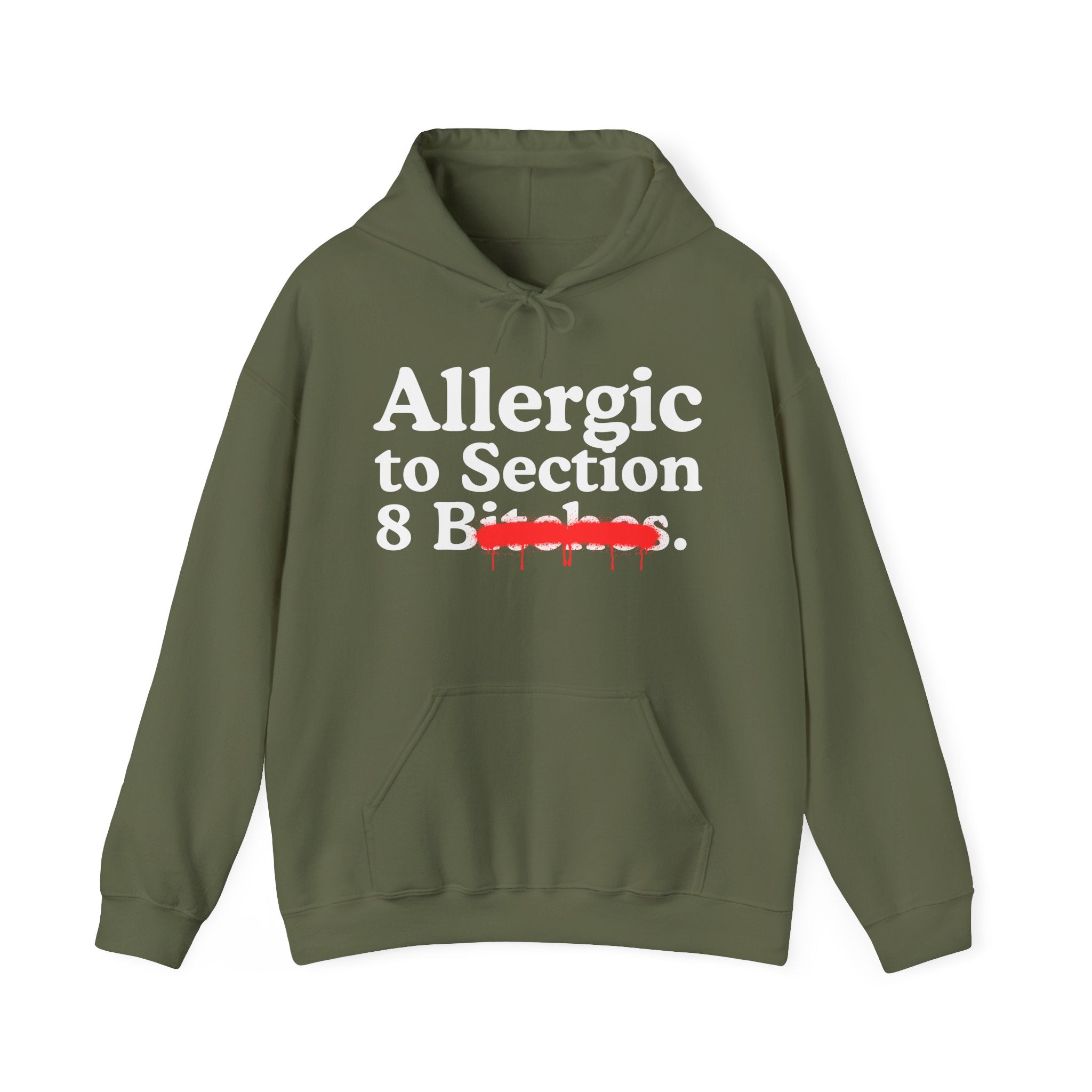 Allergic To Section 8 Bitches — Sarcastic Sassy Statement Hoodie