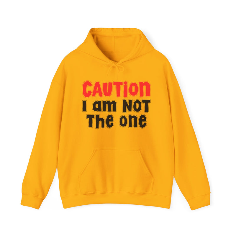 Caution I Am Not The One – Old School Warning Hoodie