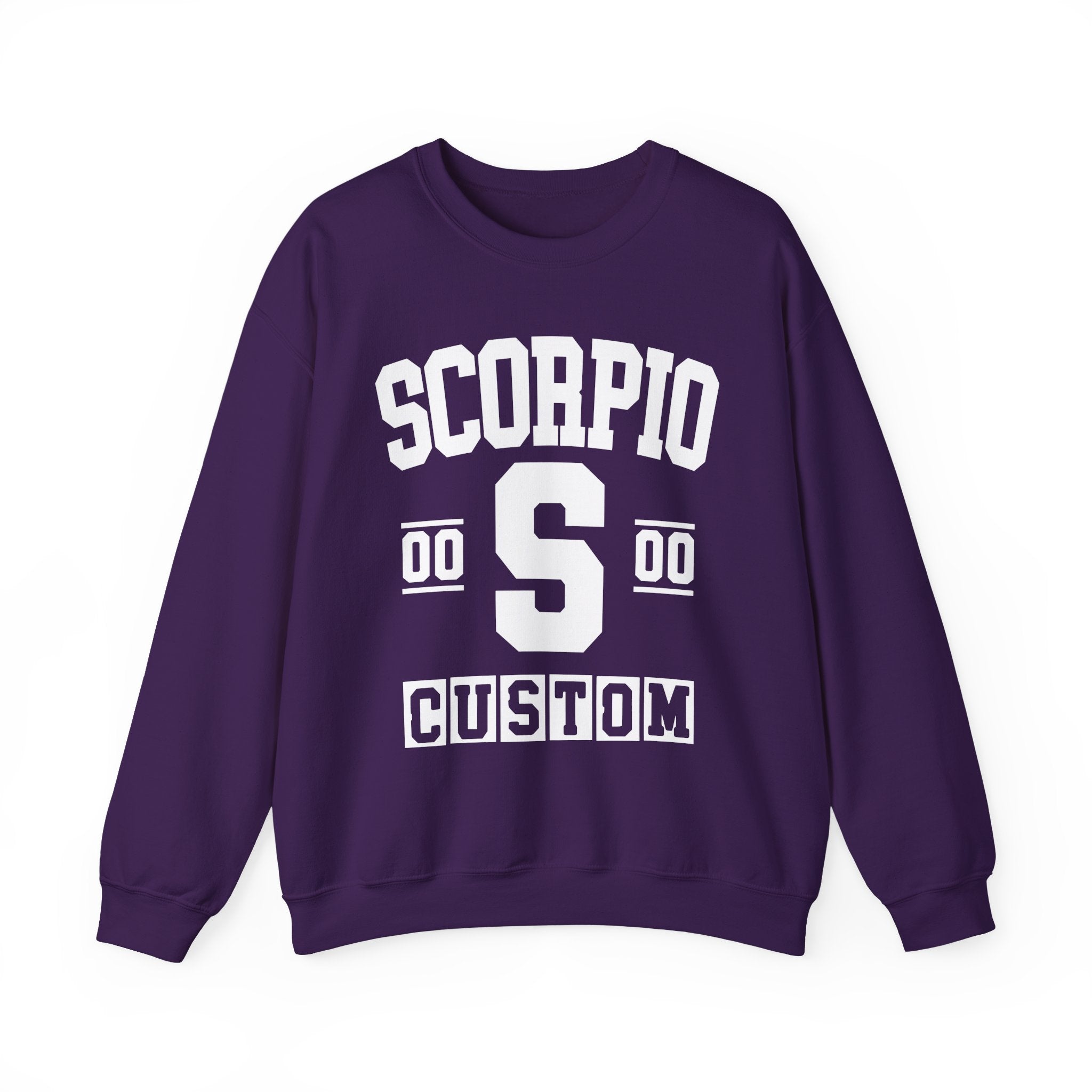 Custom Scorpio Varsity Sweatshirt - Customize Birthday Day/Month/Year - Customize Gemini Season/Nation